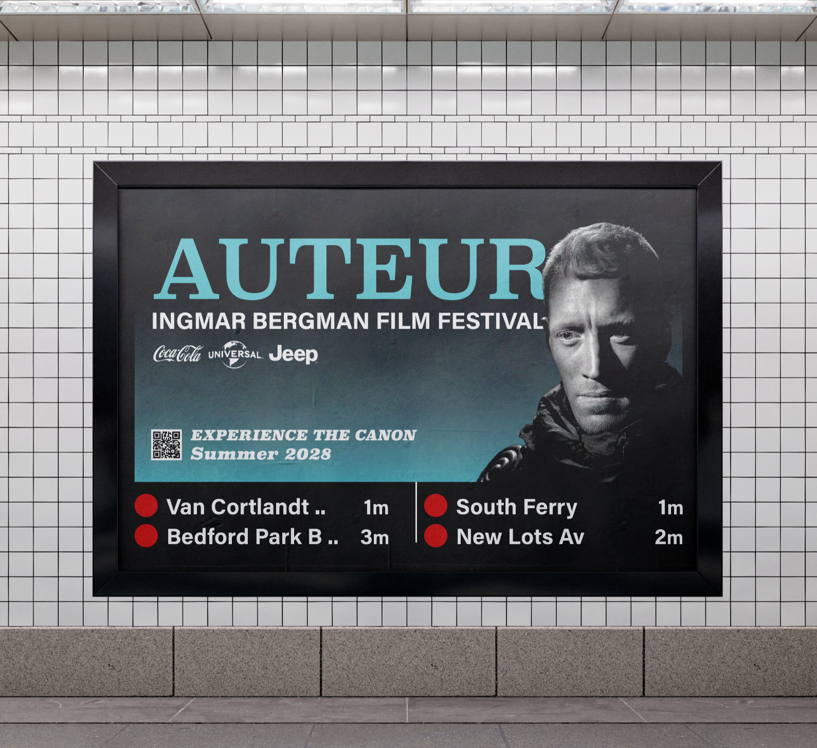 Auteur Film Festival Ingmar Bergman urban transit panel ad