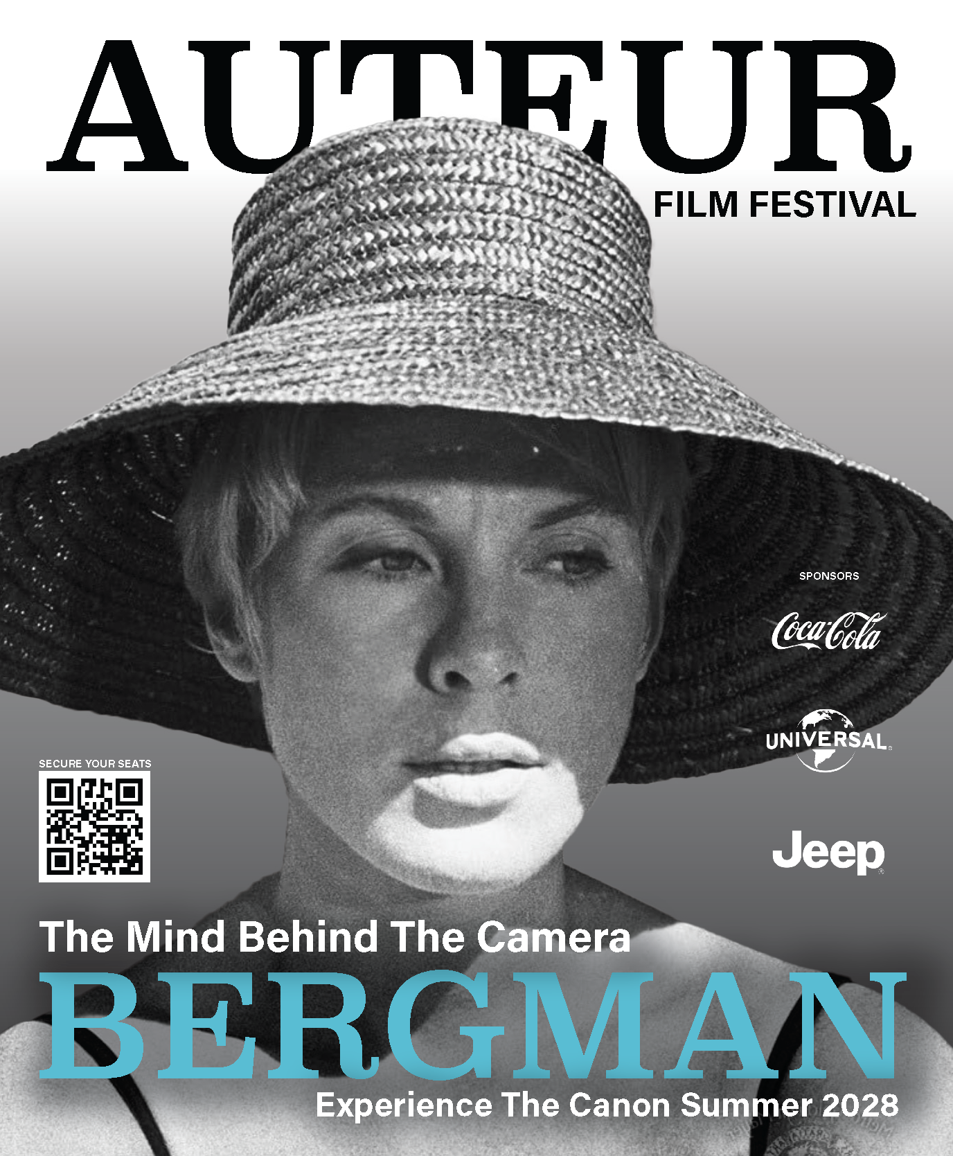Auteur Film Festival Ingmar Bergman consumer magazine ad. "The mind behind the camera"