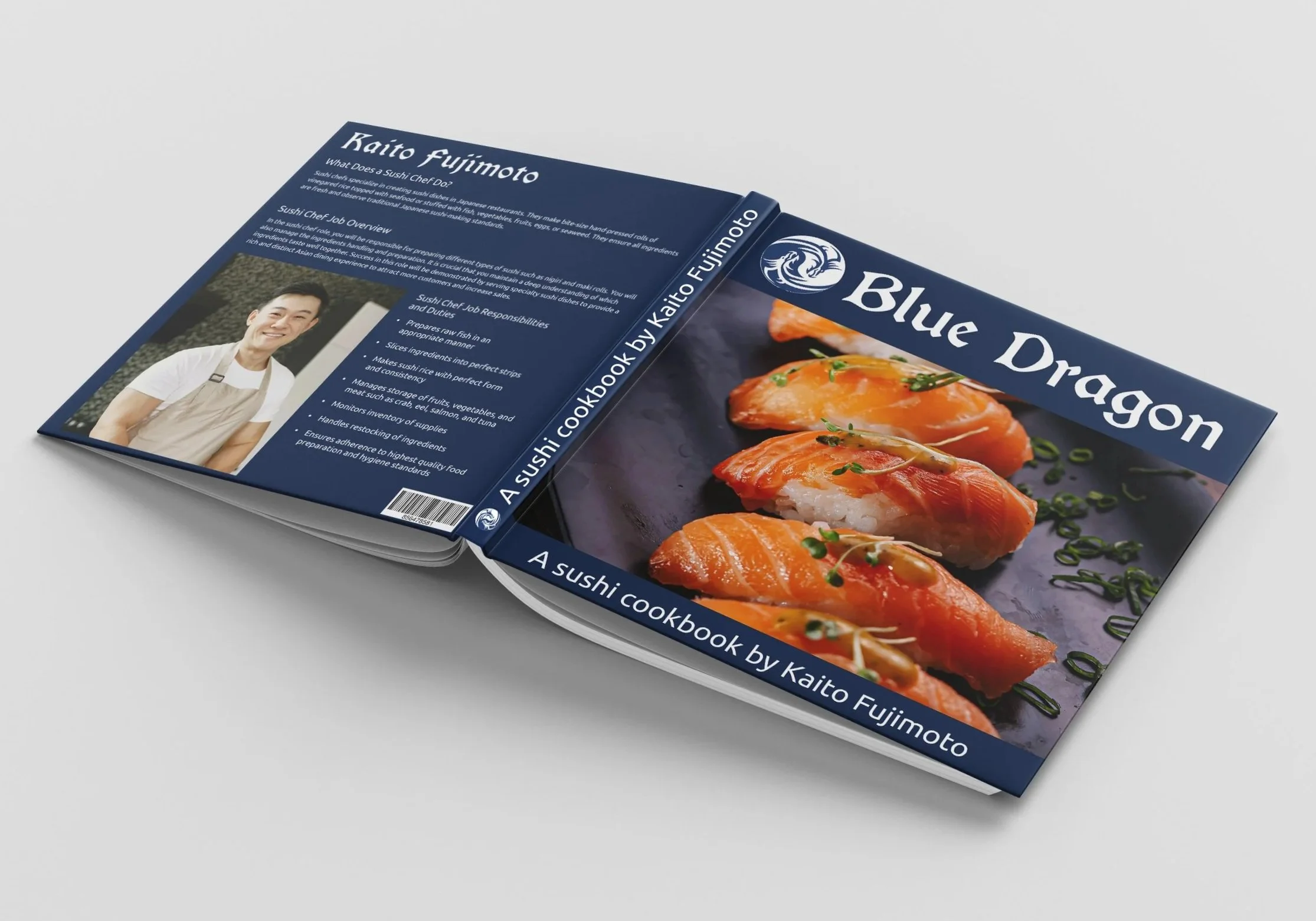Blue Dragon cookbook showing the front and back cover