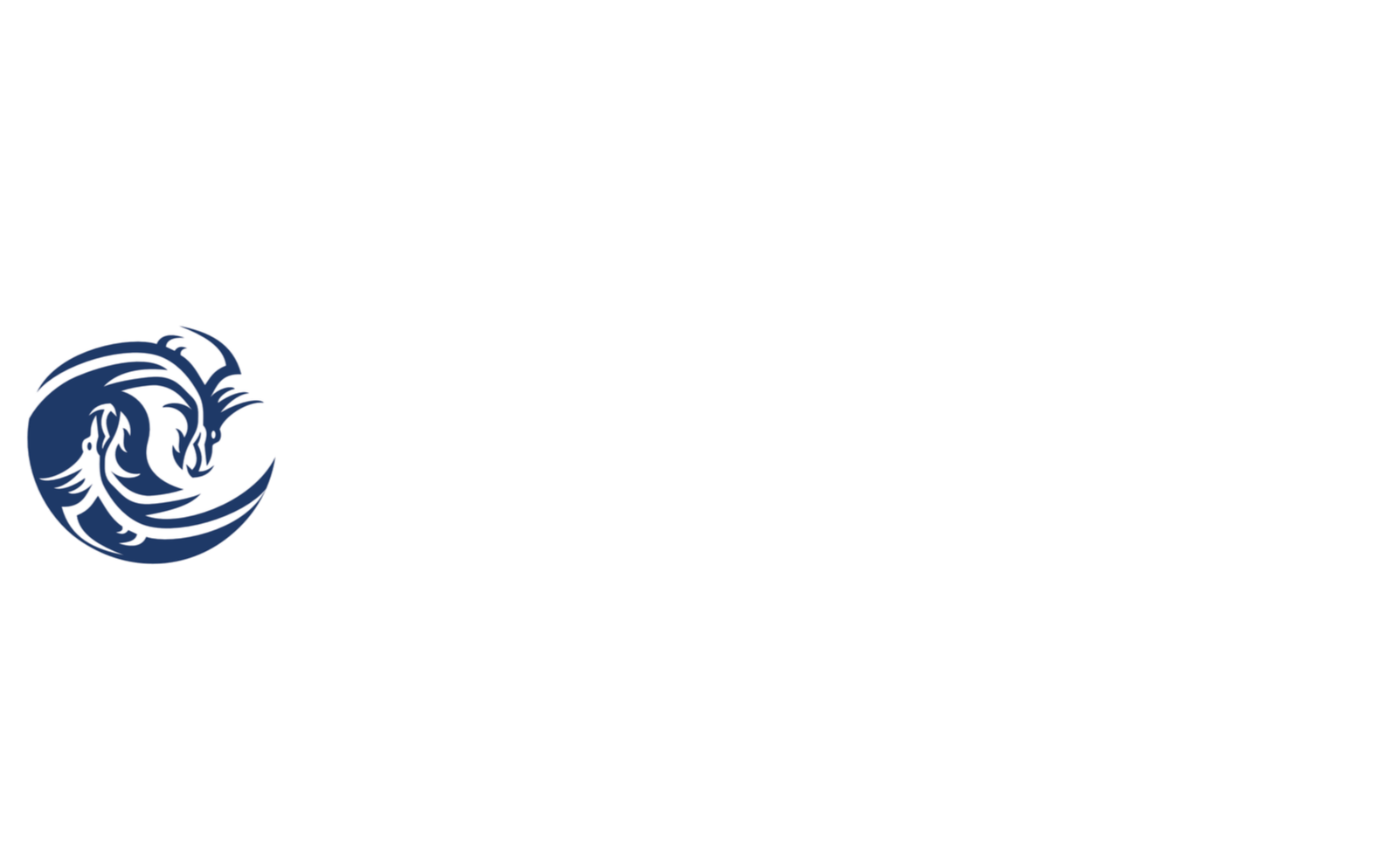 Blue Dragon logo with blue and white dragon icon
