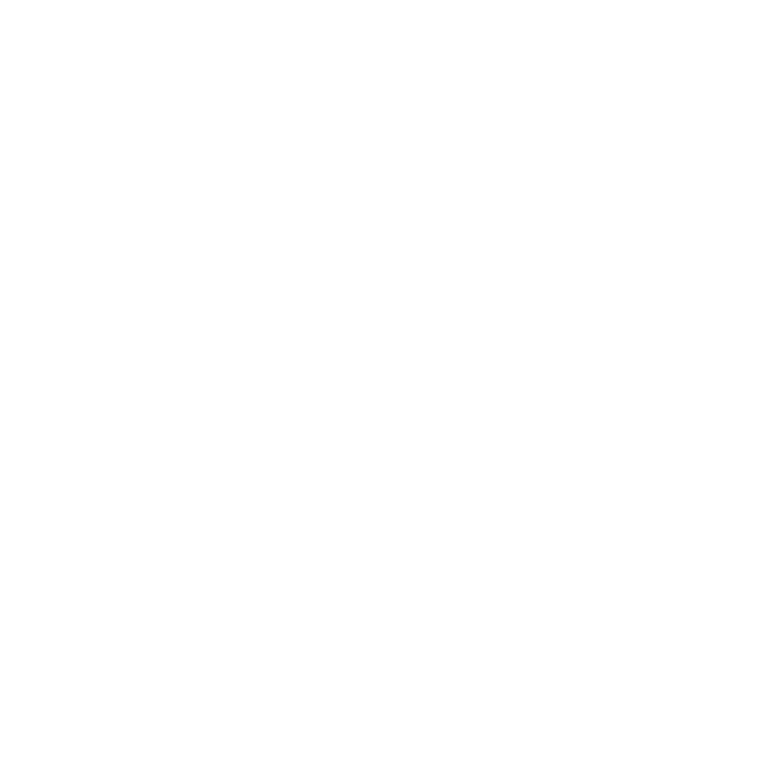 White outline of a leafy branch on a black background.