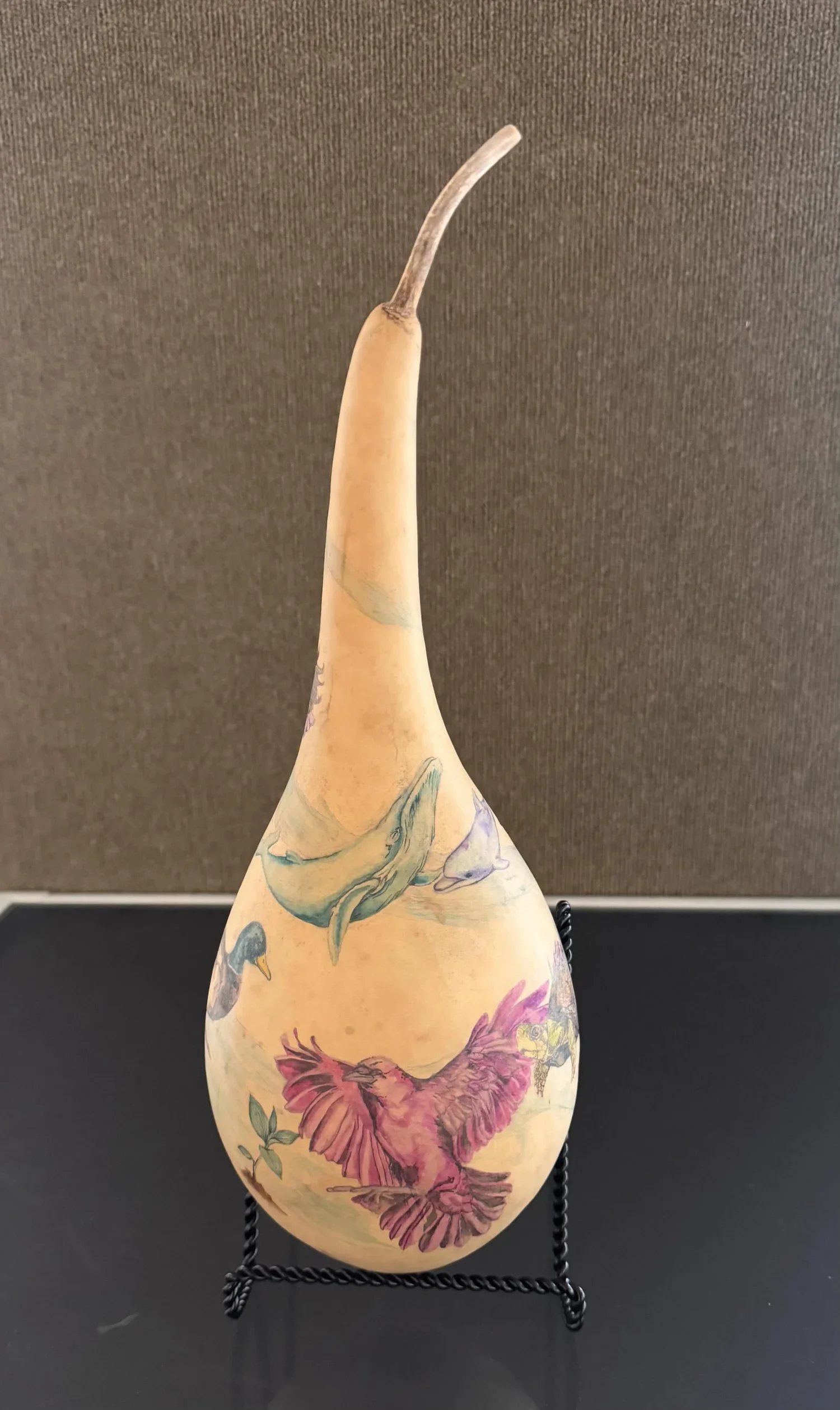 Jay Richardson Grebe, Sky Woman and the Animals Story Gourd