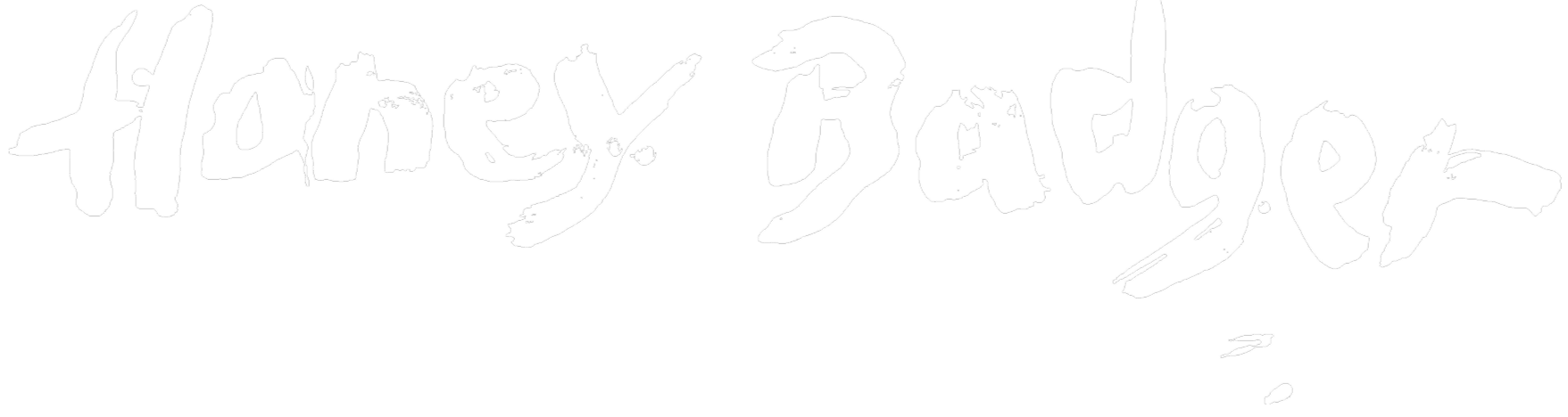 White text reads 'honey. Badge' on a black background.