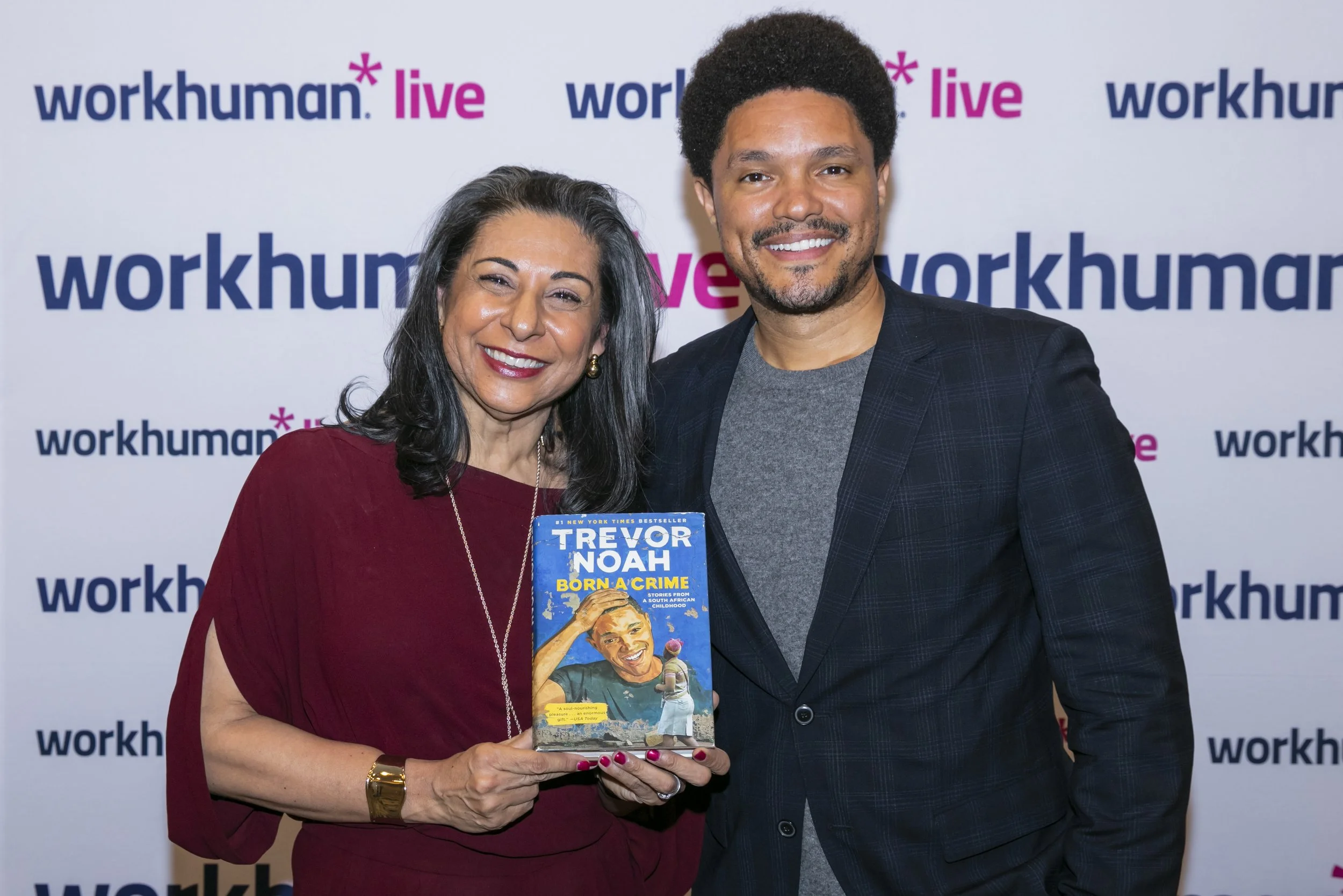 Dolly Chugh with Trevor Noah