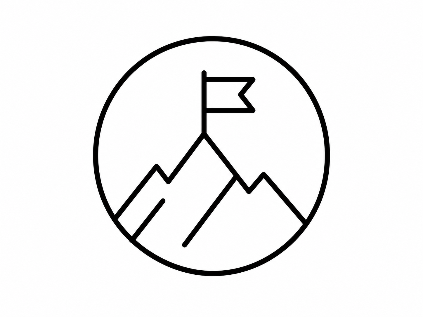 Icon - flag on top of mountain