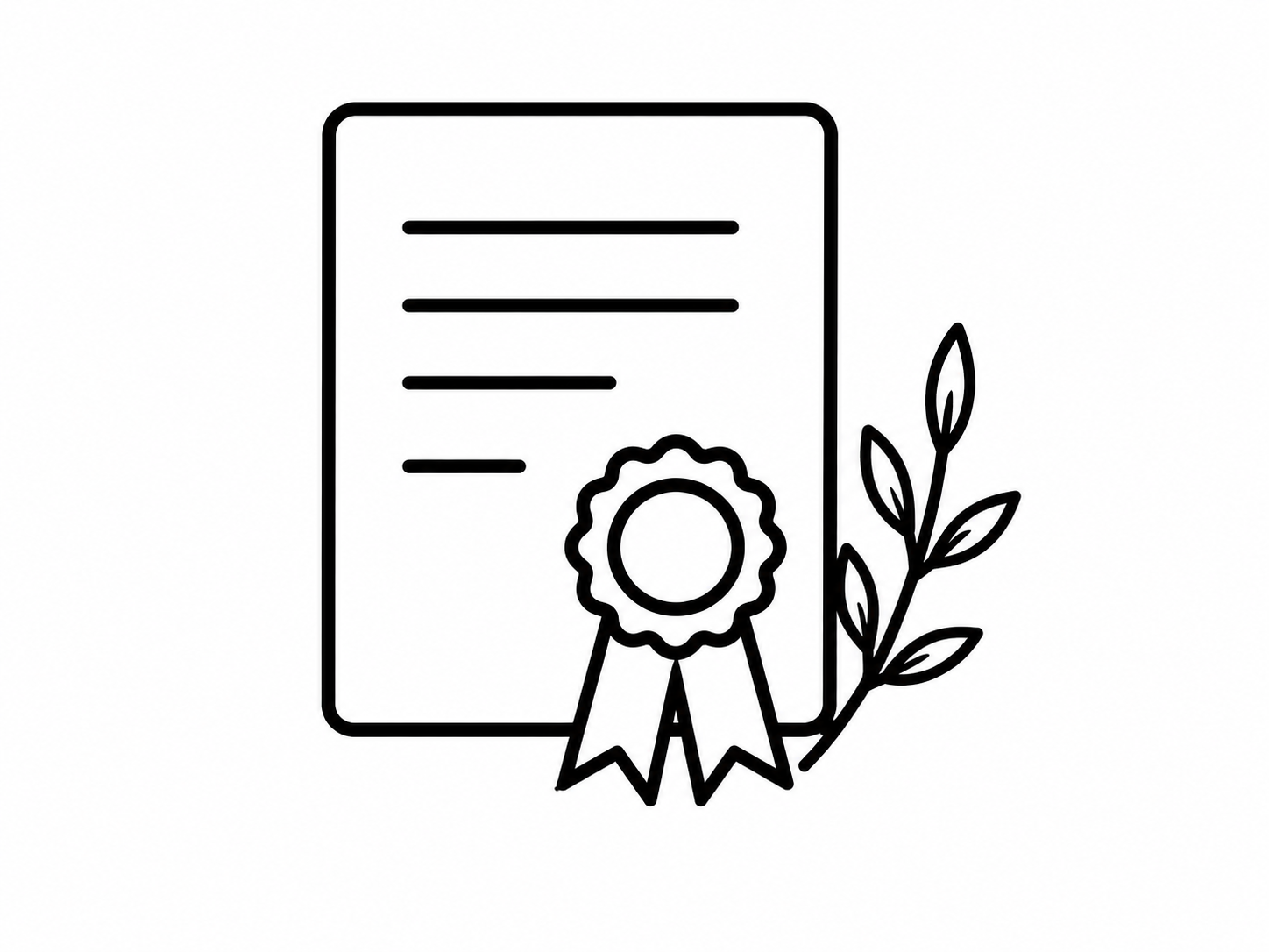 Icon - certificate with seal