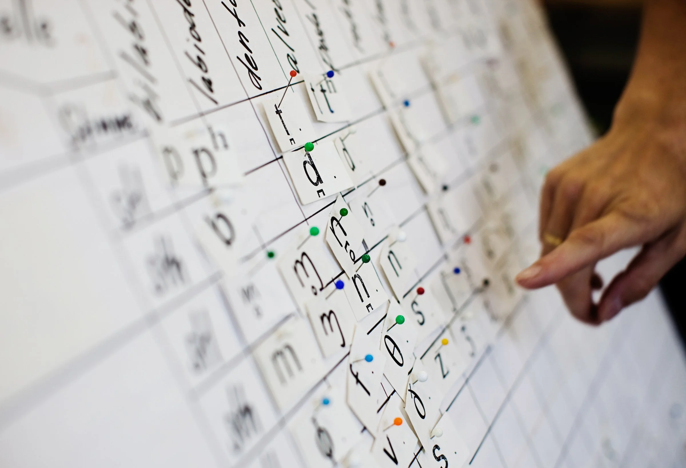 Phonetics chart at ETP (European Training Programme) Germany, at the Wycliffe Germany center in Holzhausen, Germany, July 2011 by Soren Kjeldgaard