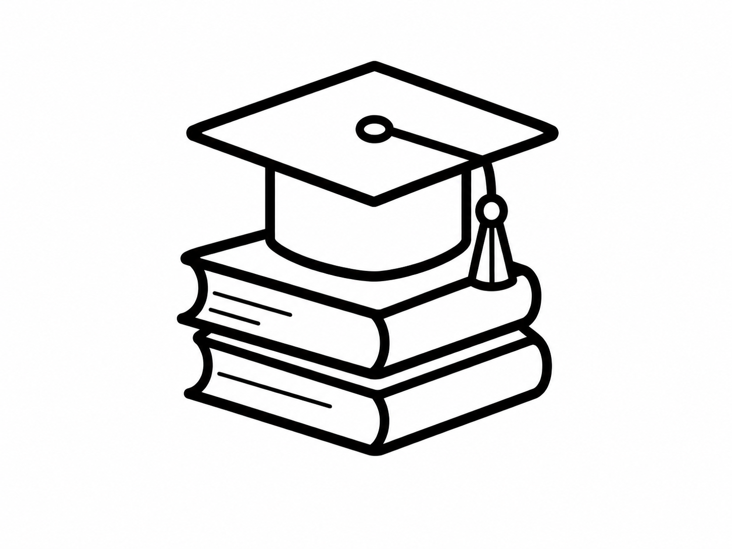 Icon - graduation cap and books