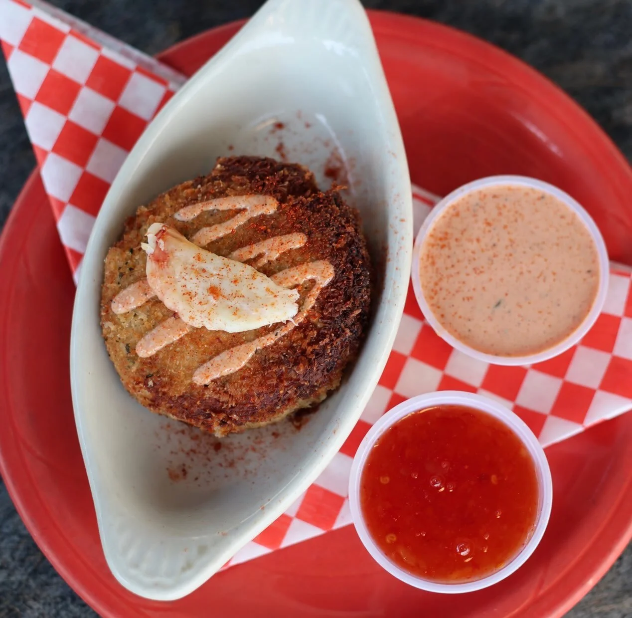 Have you tried our Cajun Crab Cakes yet??

We reimagined our HUGE crabcakes and added to the updated recipe our own special blend of bold cajun spices. Pan seared to a golden crust. Order one or two and spice up your life!🌶️ 🦀 

#crabcakes #cajun #