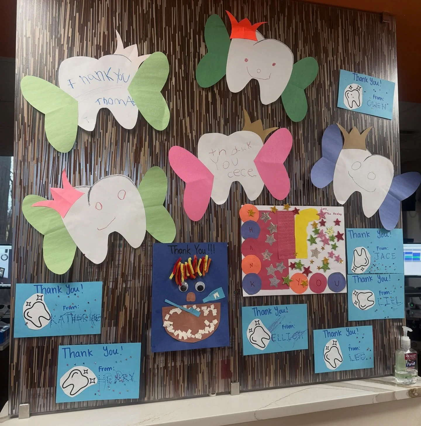 Dr. Vrutti Dave received the most adorable thank you package after visiting a local school to present for the kids. We absolutely love these handmade thank you cards🪥🦷