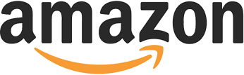 Amazon logo with black text and orange arrow