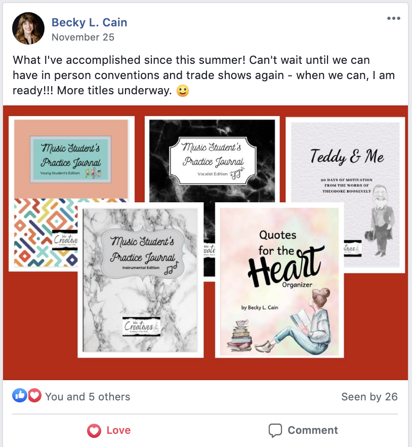 Collection of music practice journal covers, one titled "Quotes for the Heart" with a girl reading a book, others with artistic backgrounds and motivational titles.