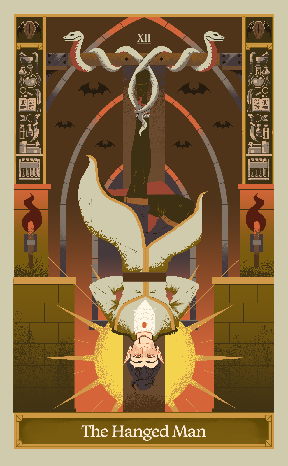 The Hanged Man - Lux Mortis Tarot Cards