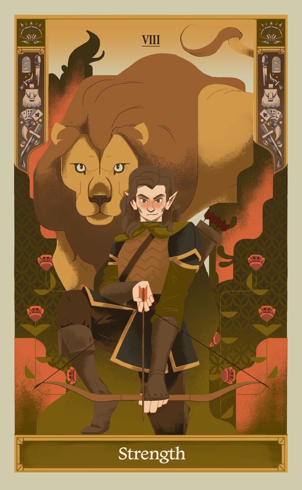 Strength - Lux Mortis Tarot Cards