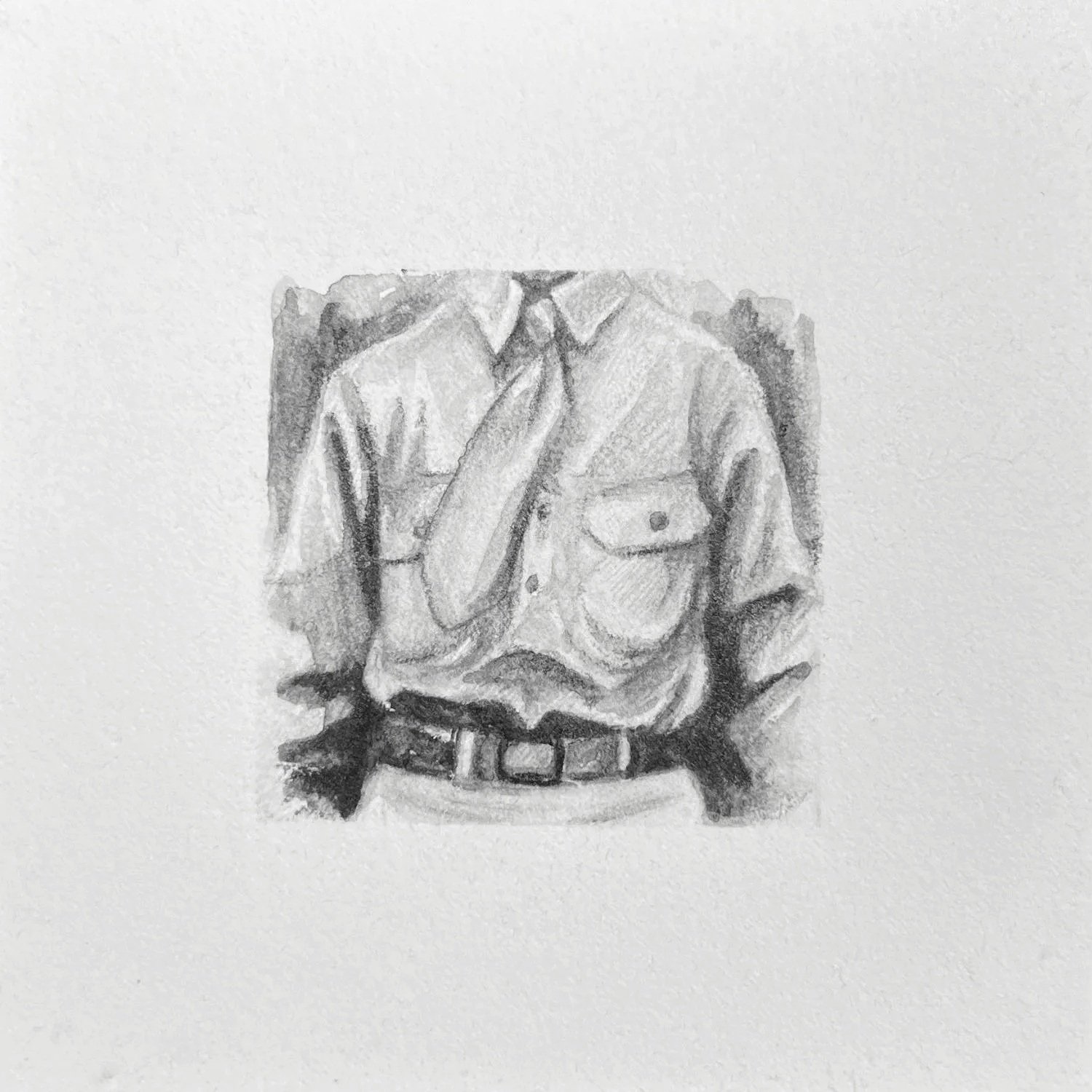 “Fragment (Uniform),” water-soluble graphite, 1 ½” x 1 ½”, 2025