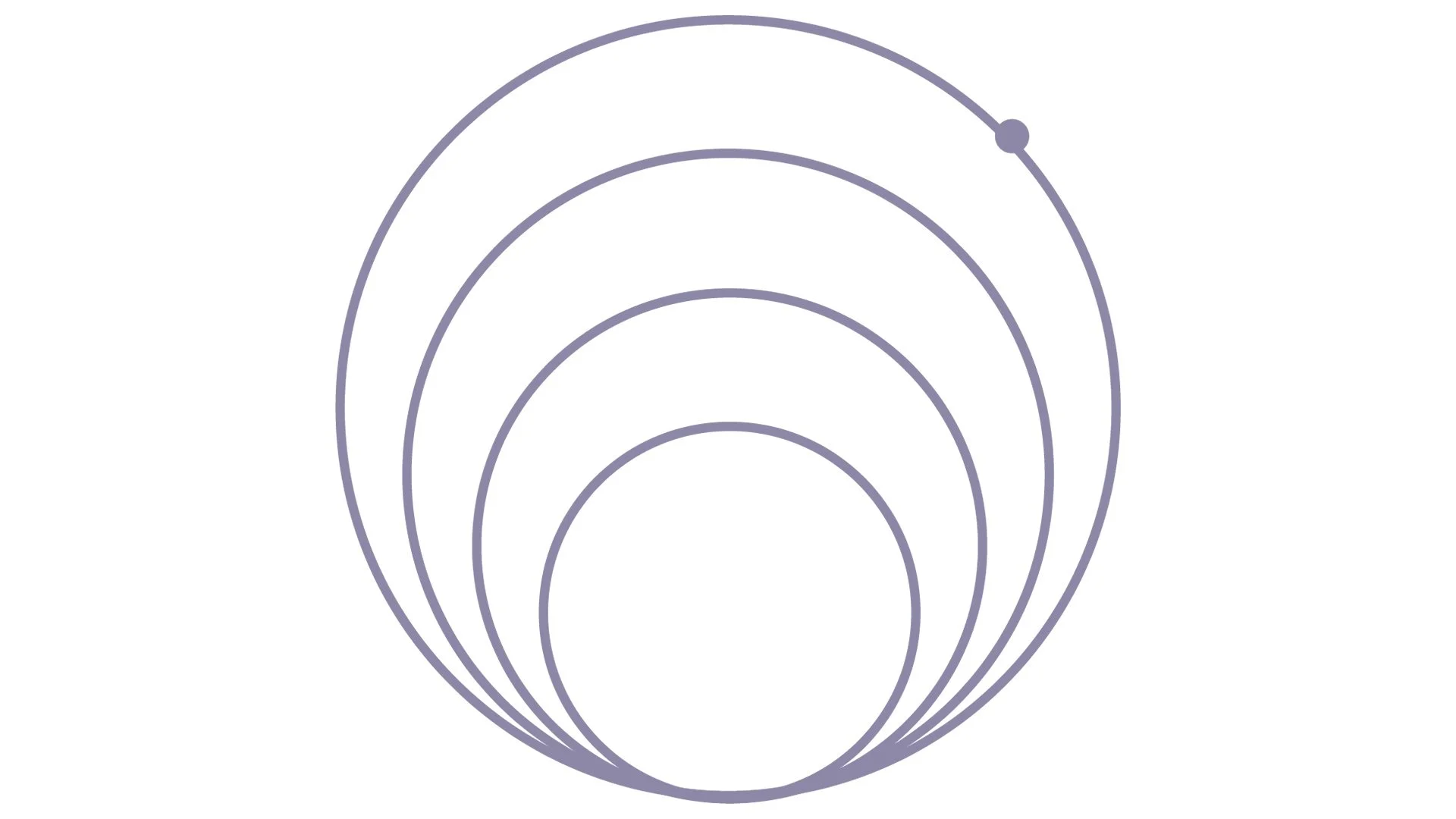 Concentric circle pattern with overlapping circle lines in shades of purple.