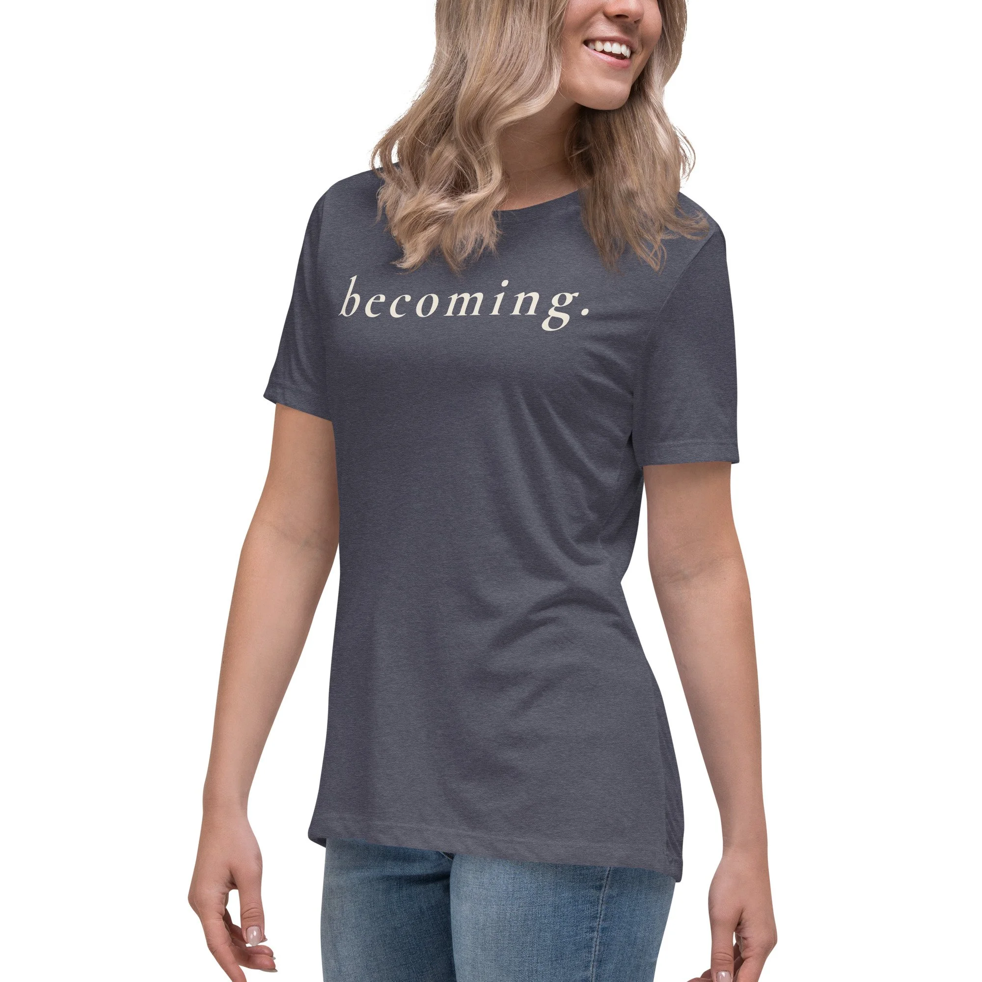 becoming. Soft Navy Tee