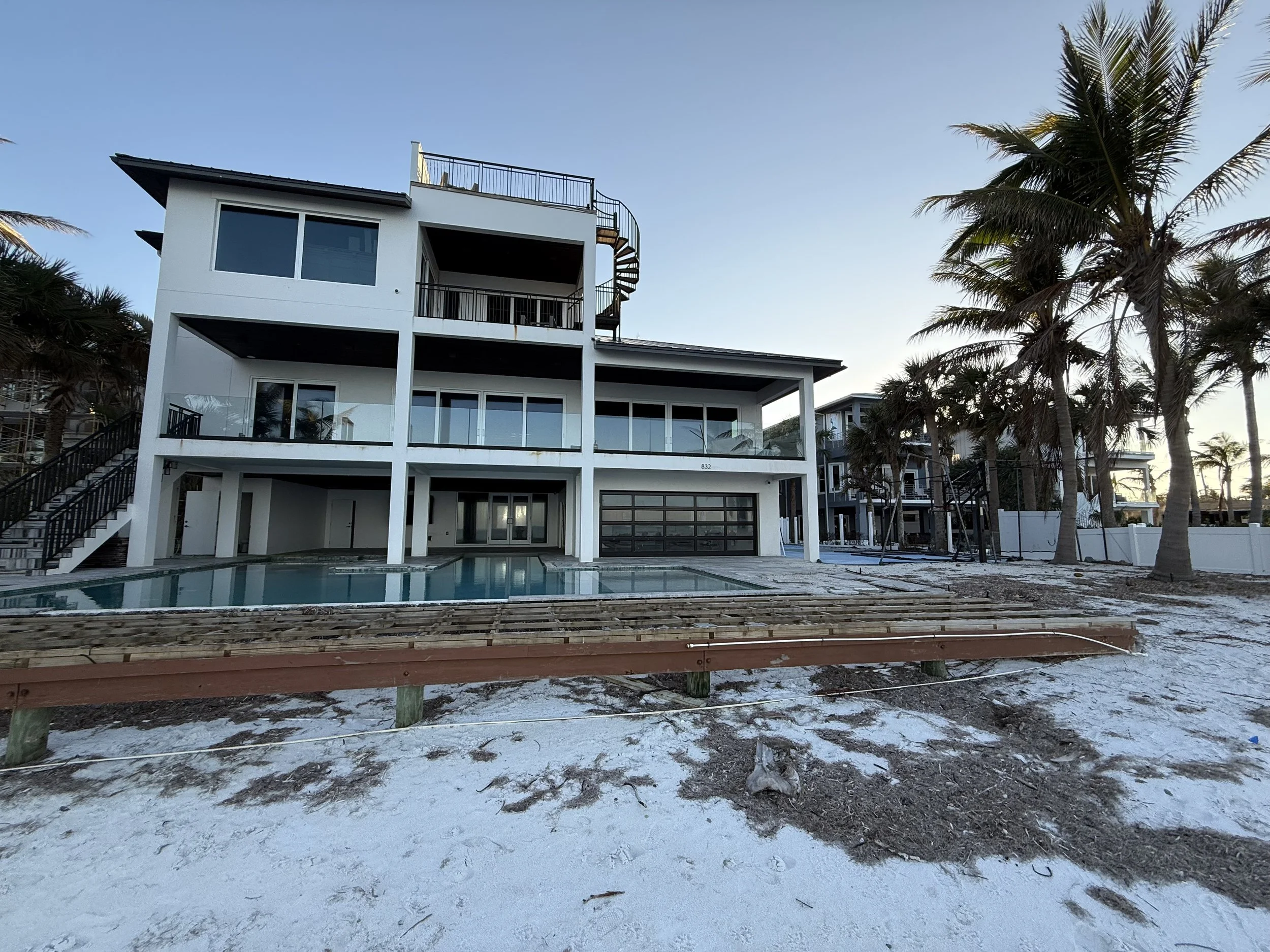 Modern luxury kitchen remodel with pool designed and built in Longboat Key, Florida