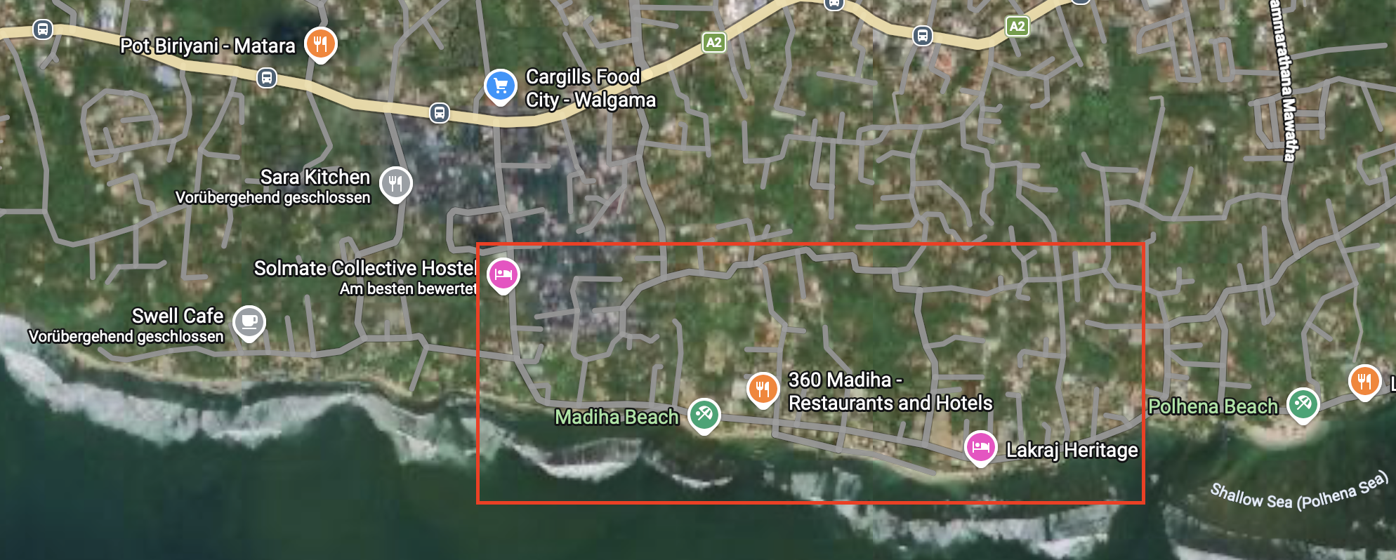 Recommended Area to stay in Madiha Beach