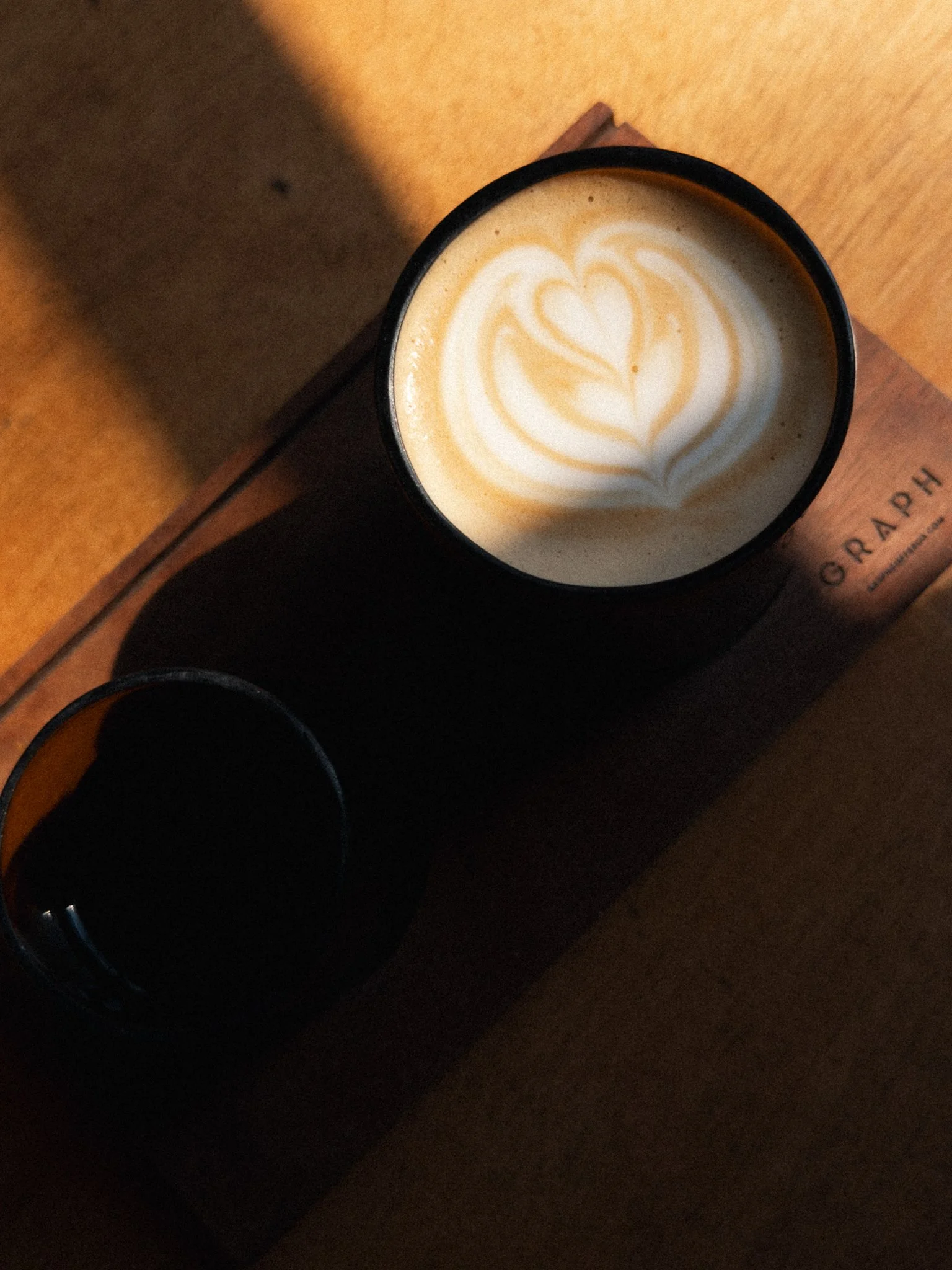 This picture shows a cup of coffee from GRAPH Coffee Shop in Chiang Mai Thailand