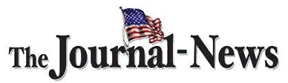 The logo of The Journal-News with a stylized American flag waving above the text.
