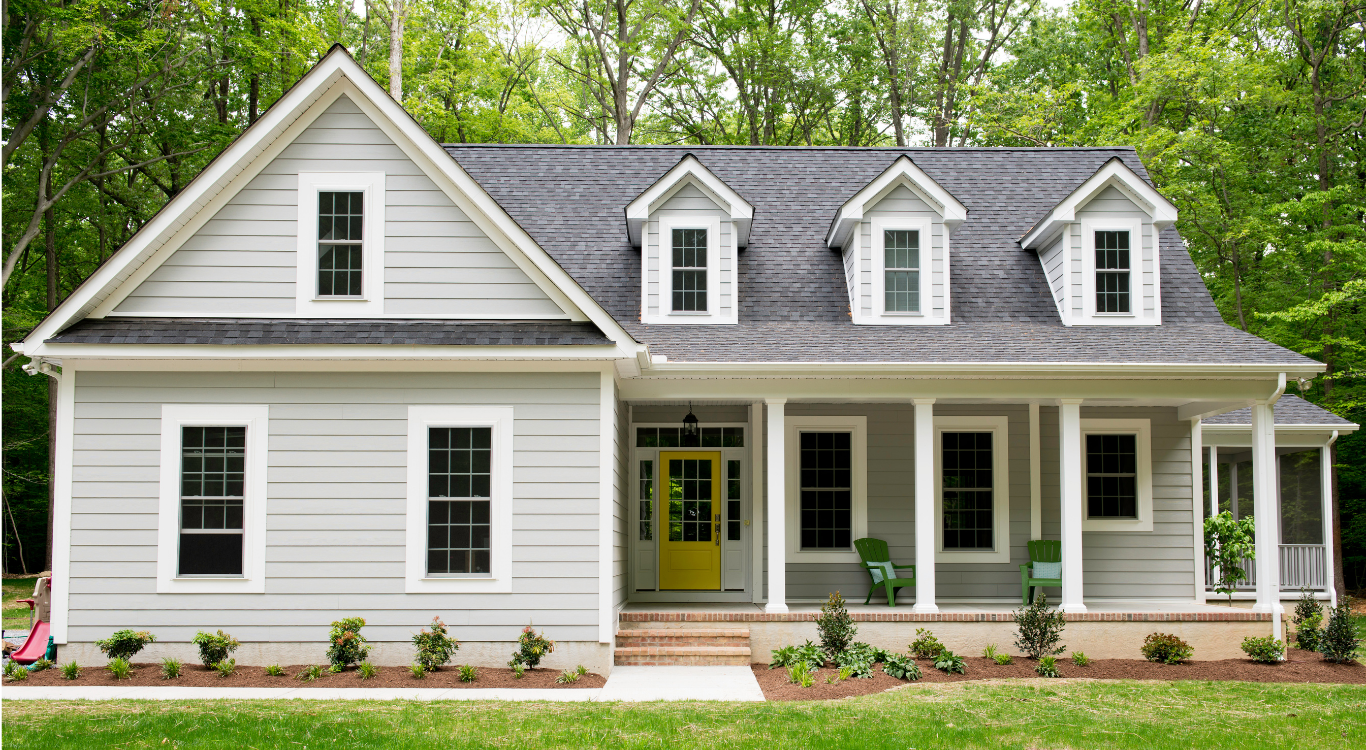 House with a yellow door