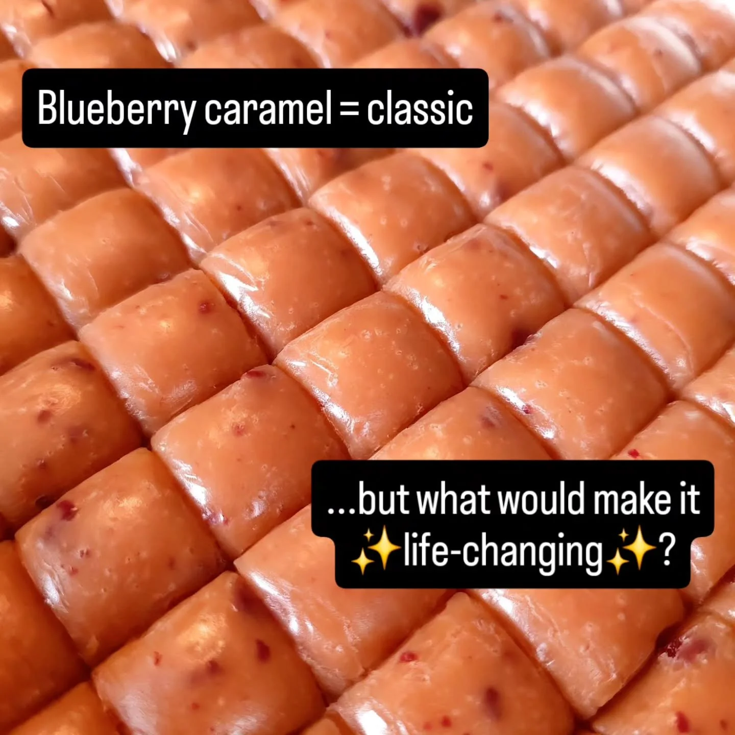 What version of a blueberry caramel sounds most life-changingly delicious?