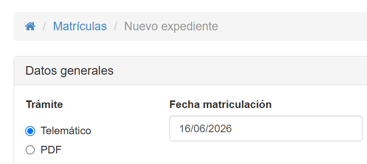 Matriculaciones