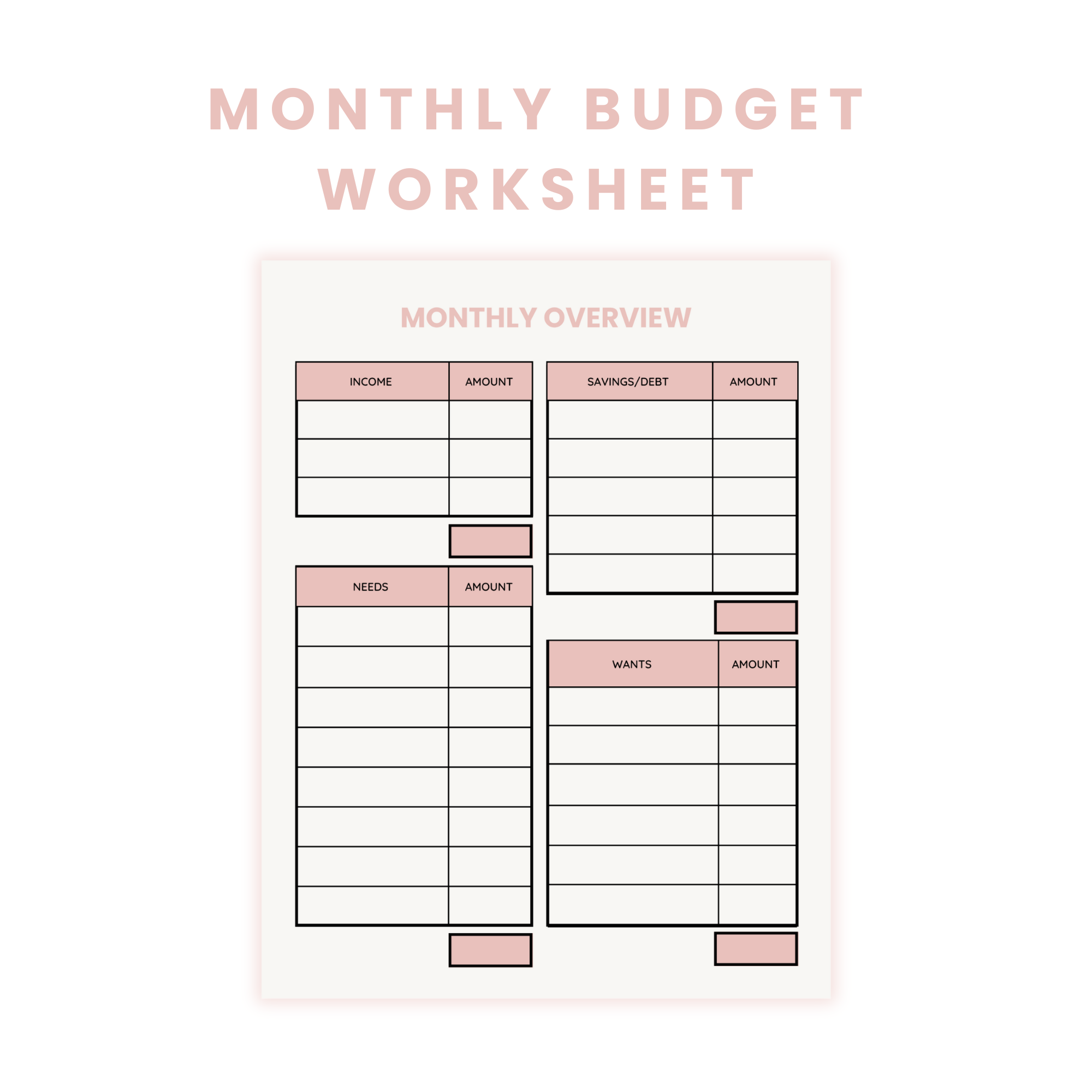 Monthly Budget Overview