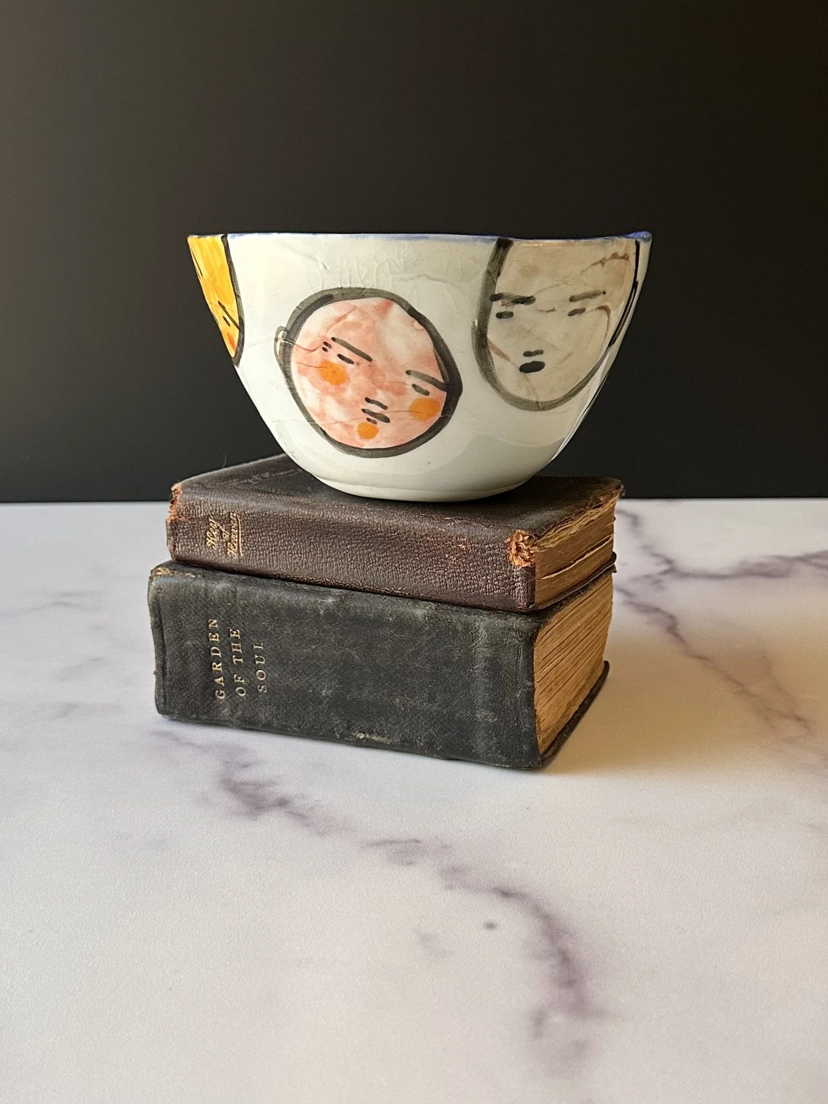 Handmade &  Hand-Painted Porcelain Bowl