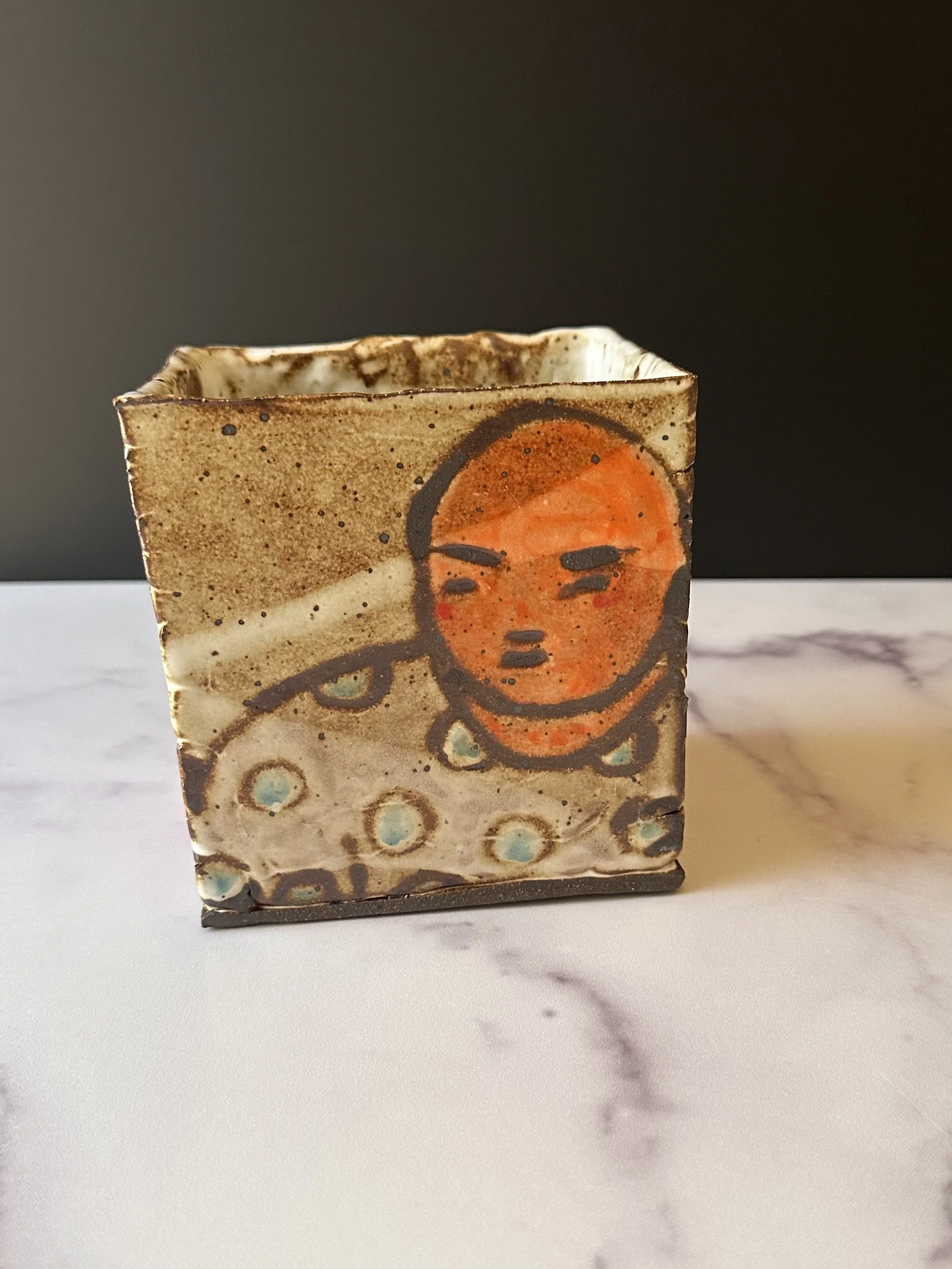 Artisan Stoneware Planter Box