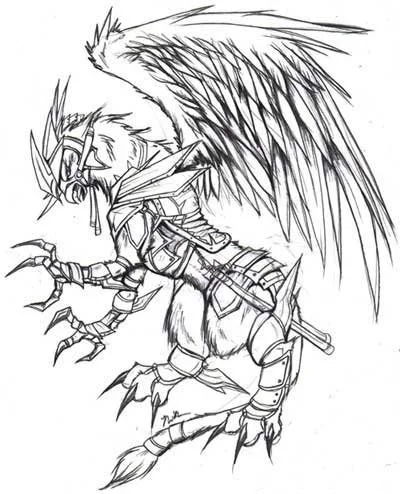 Graphite Hand-Drawn Gryphon