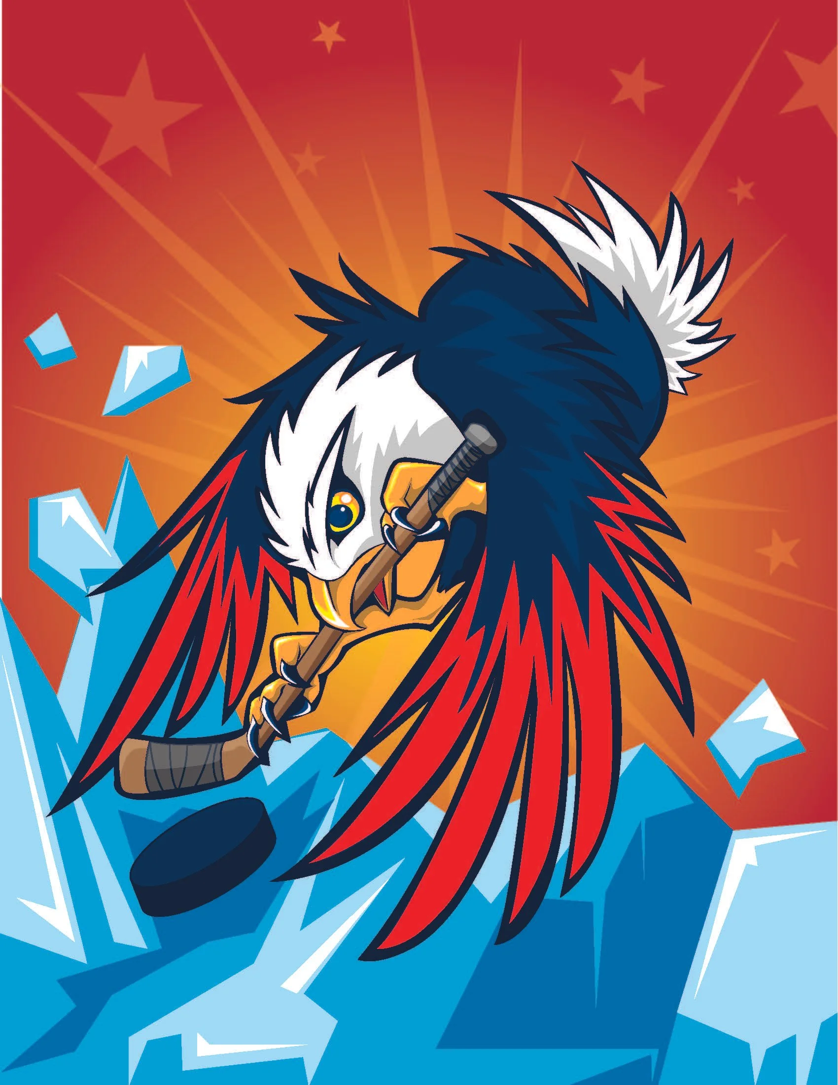 Washington Capitals Inspired Eagle