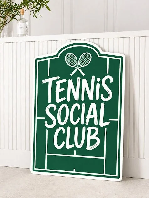 Tennis Social Club Cut Out
