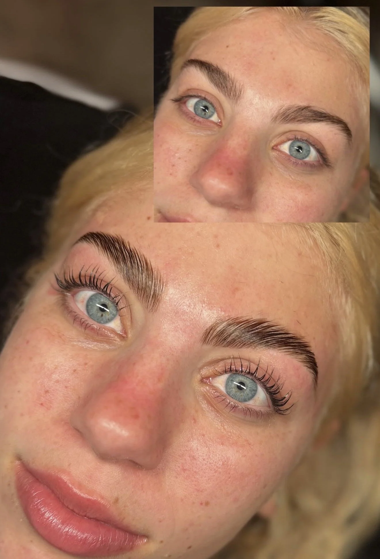Lash lift before after