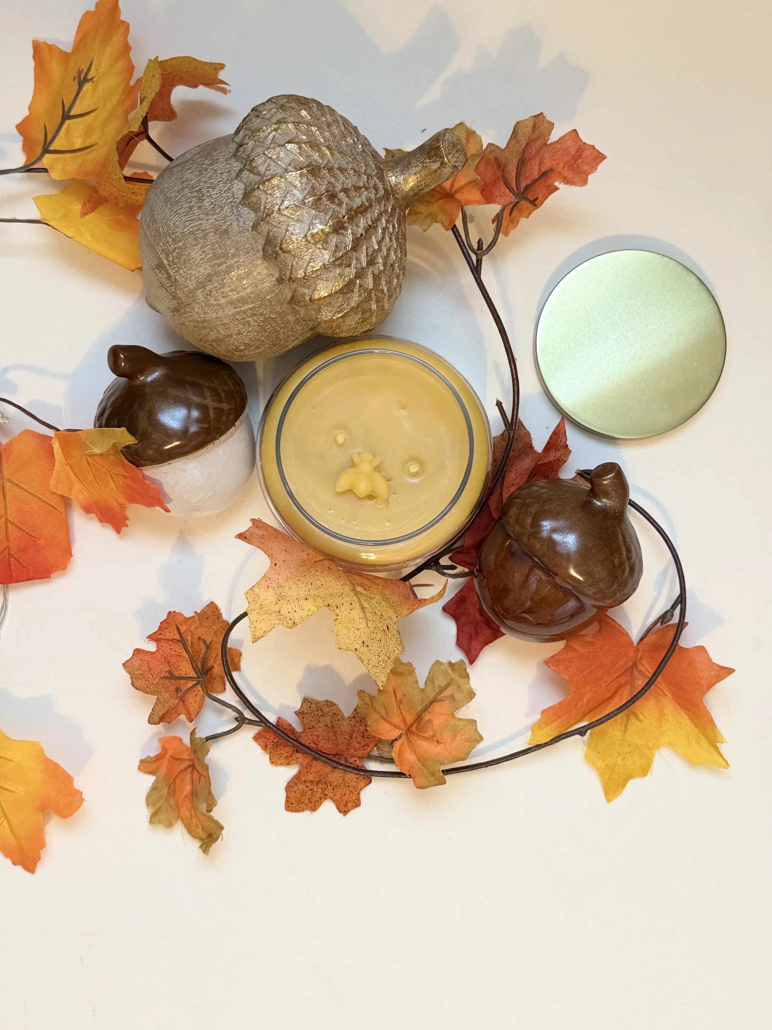 Autumn Sunset Essential Oil Scented Beeswax and Organic Coconut Oil candle