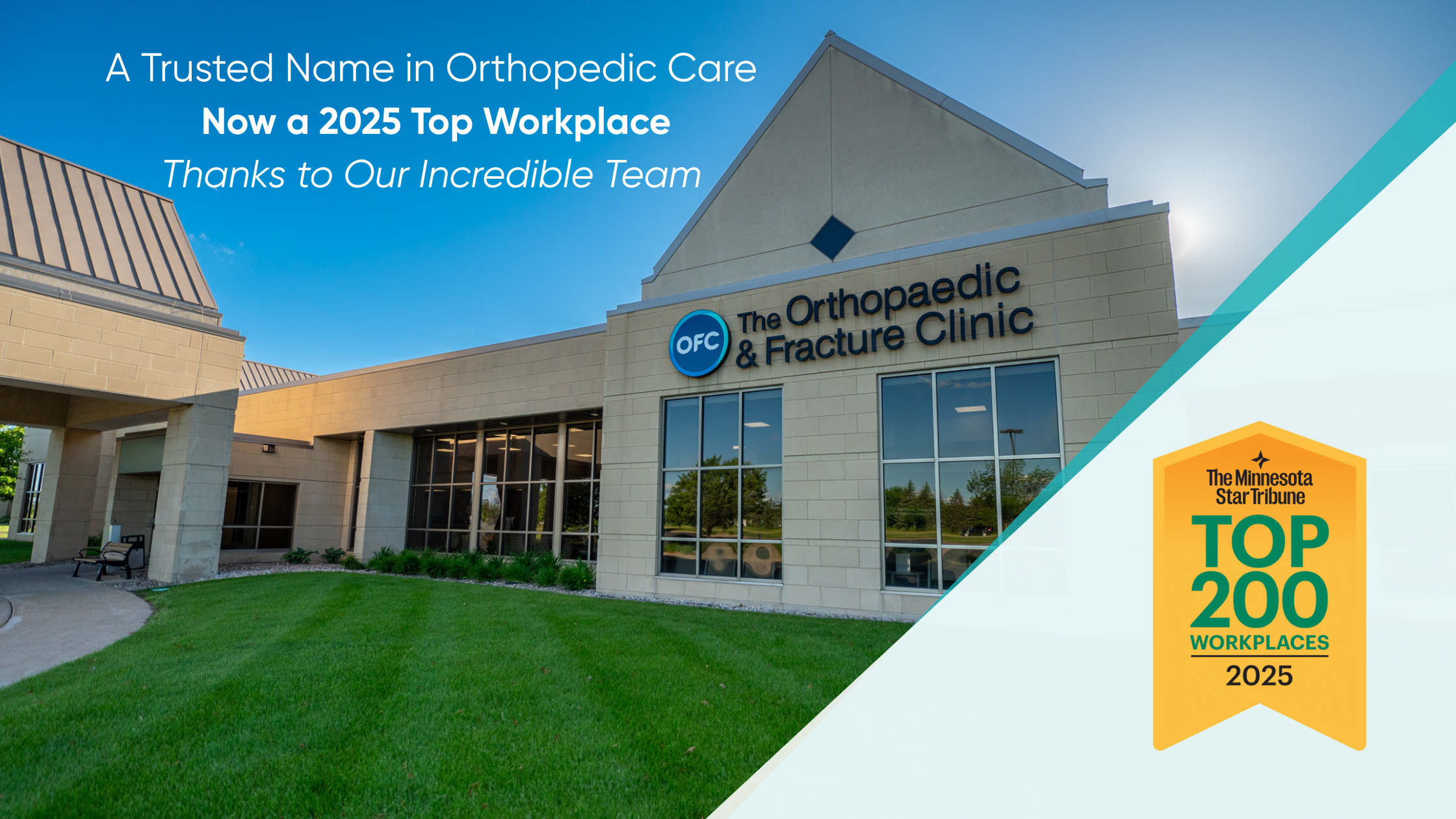 Star Tribune Names Orthopaedic &amp; Fracture Clinic, a Winner of the Minnesota Top Workplaces 2025 Award