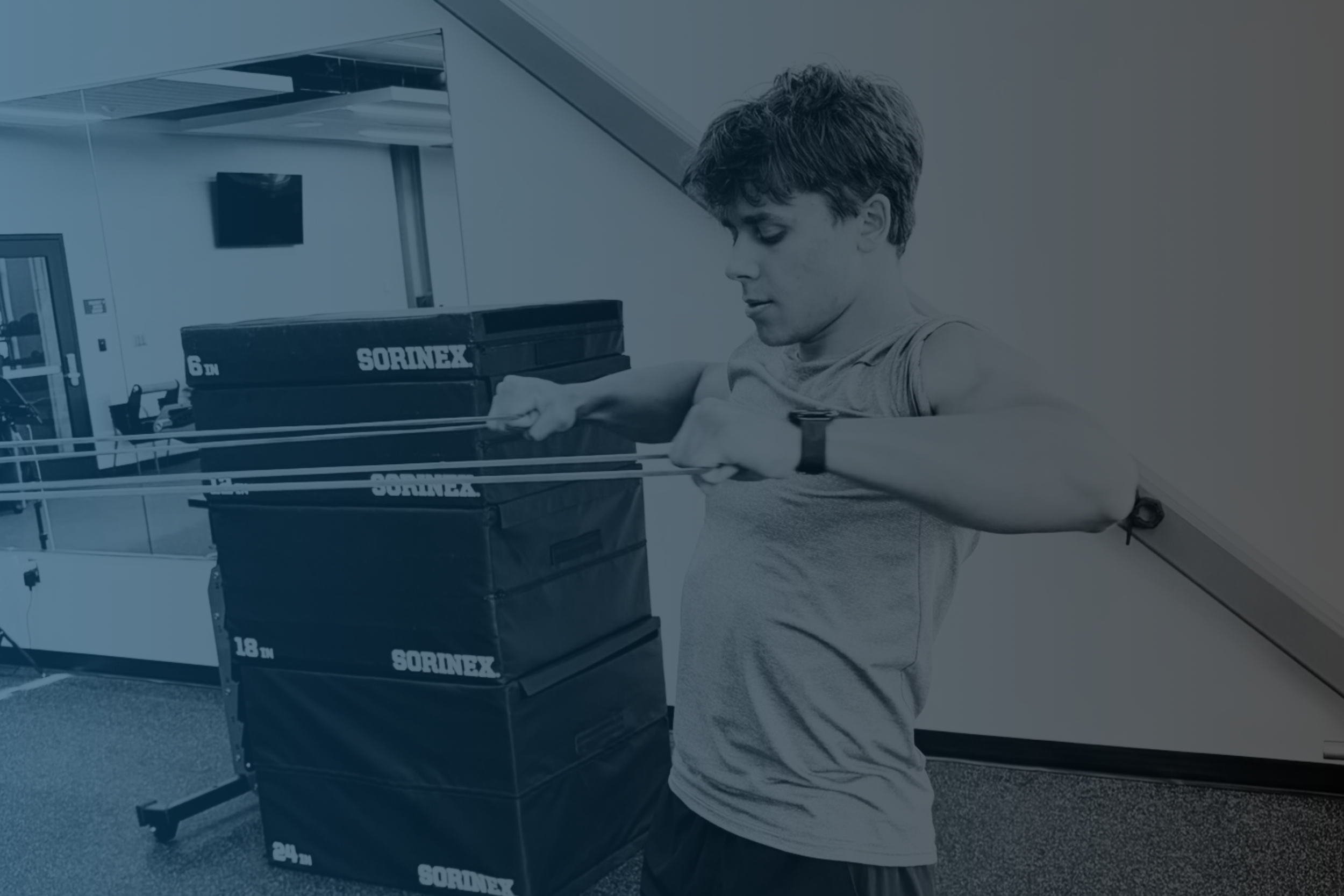 Athlete working out