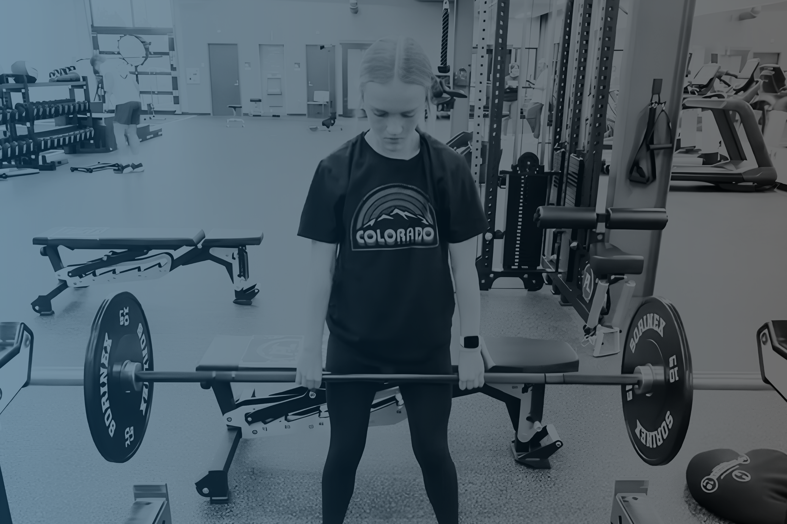 Athlete working out