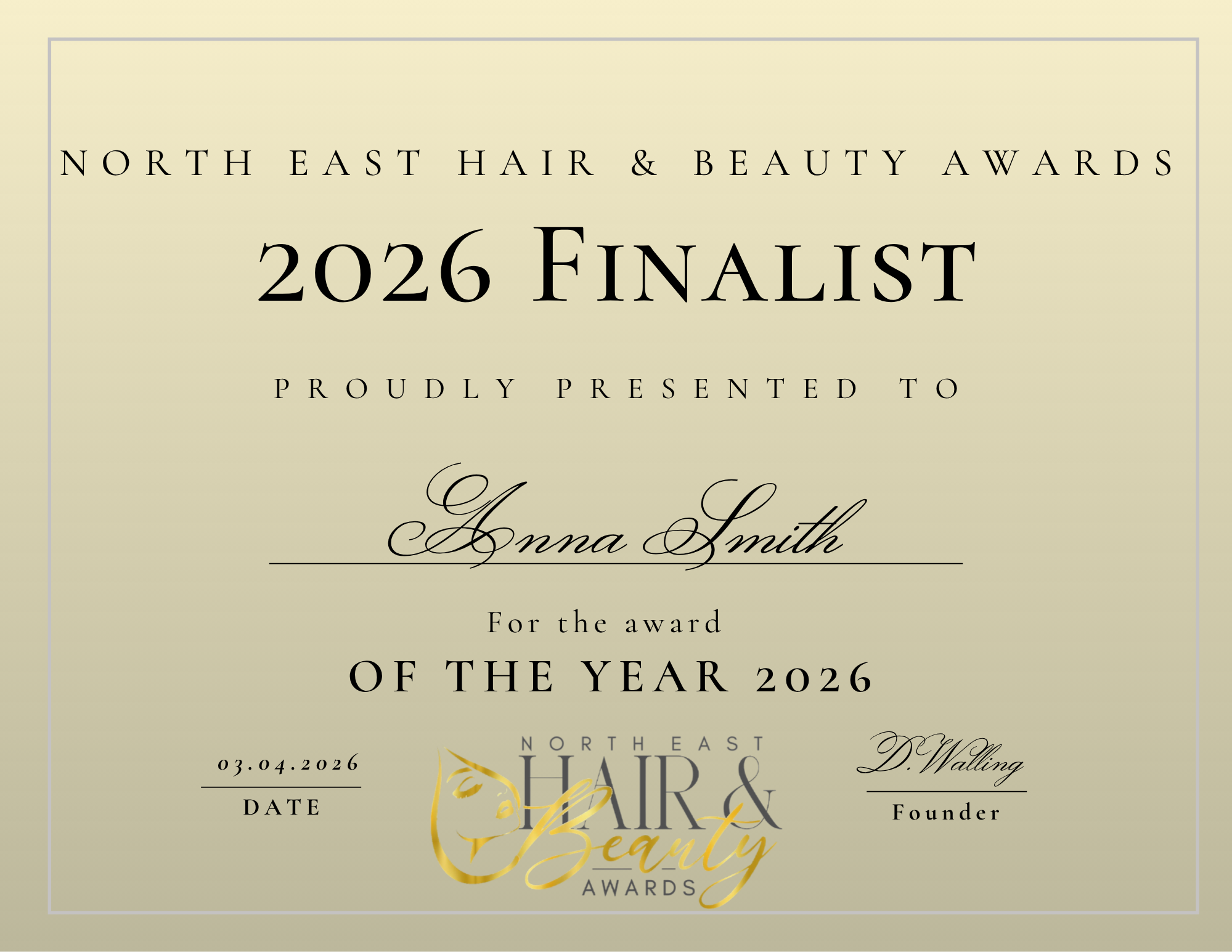Finalist certificate 2026 download