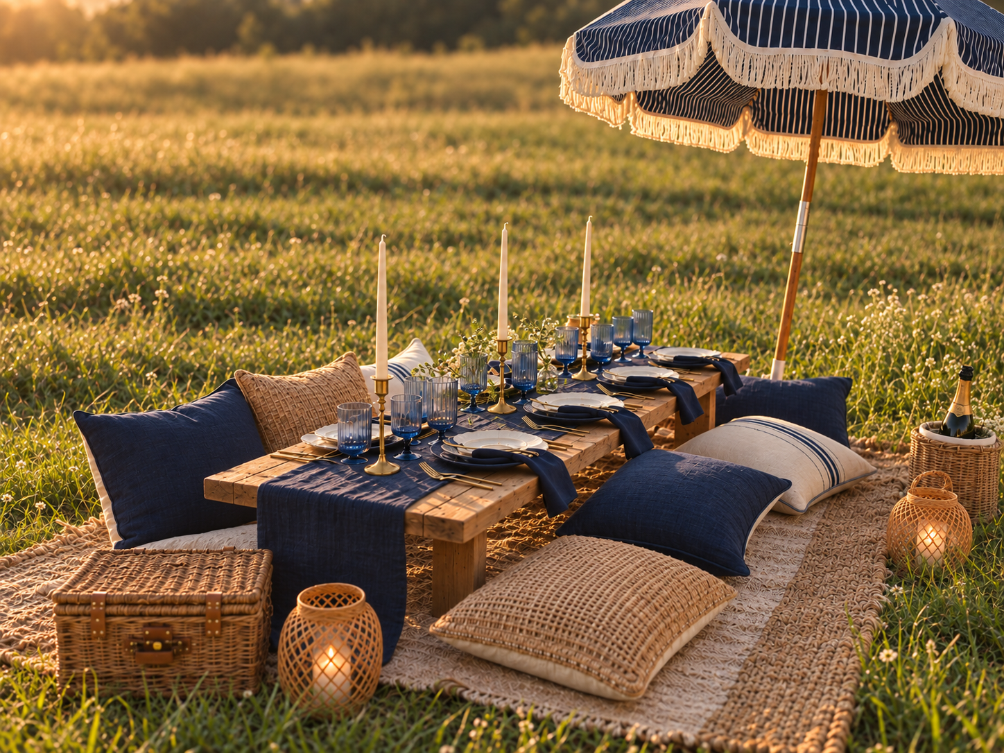 French Riviera Picnic Setup in Sarasota, Florida.