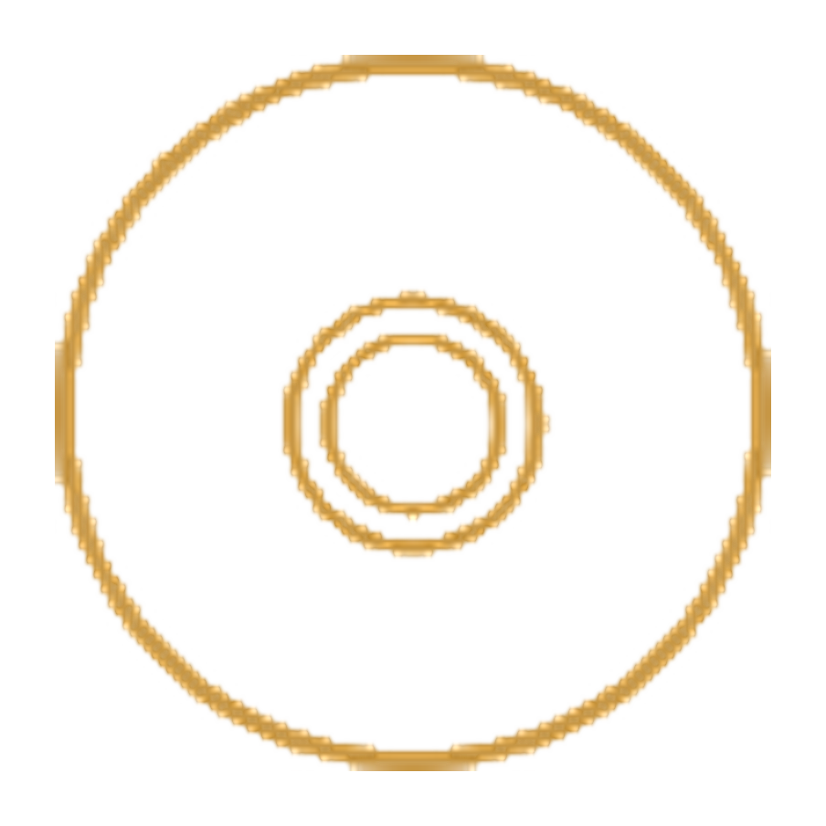 A compact disc (CD) with a yellow overlay, viewed from above, showing the circular shape and reflective surface.