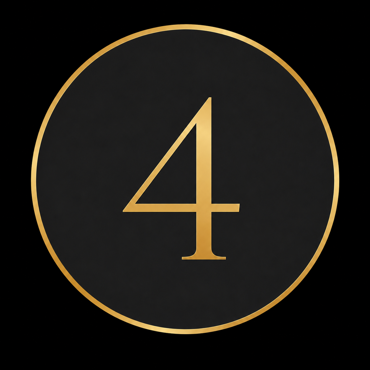 A digital countdown timer displaying the number four in gold on a black background.