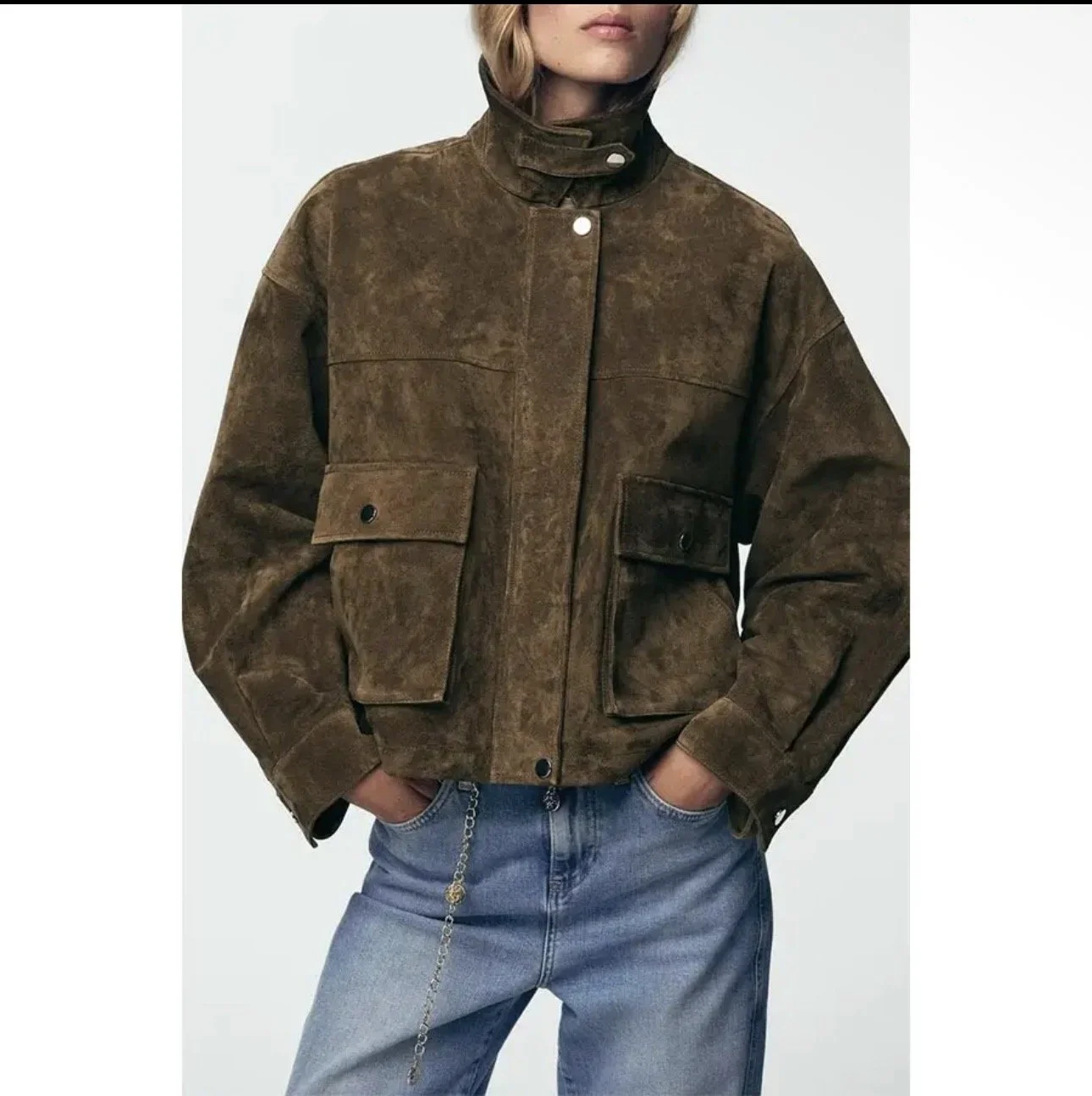 Retro Pure Leather Bomber Jacket