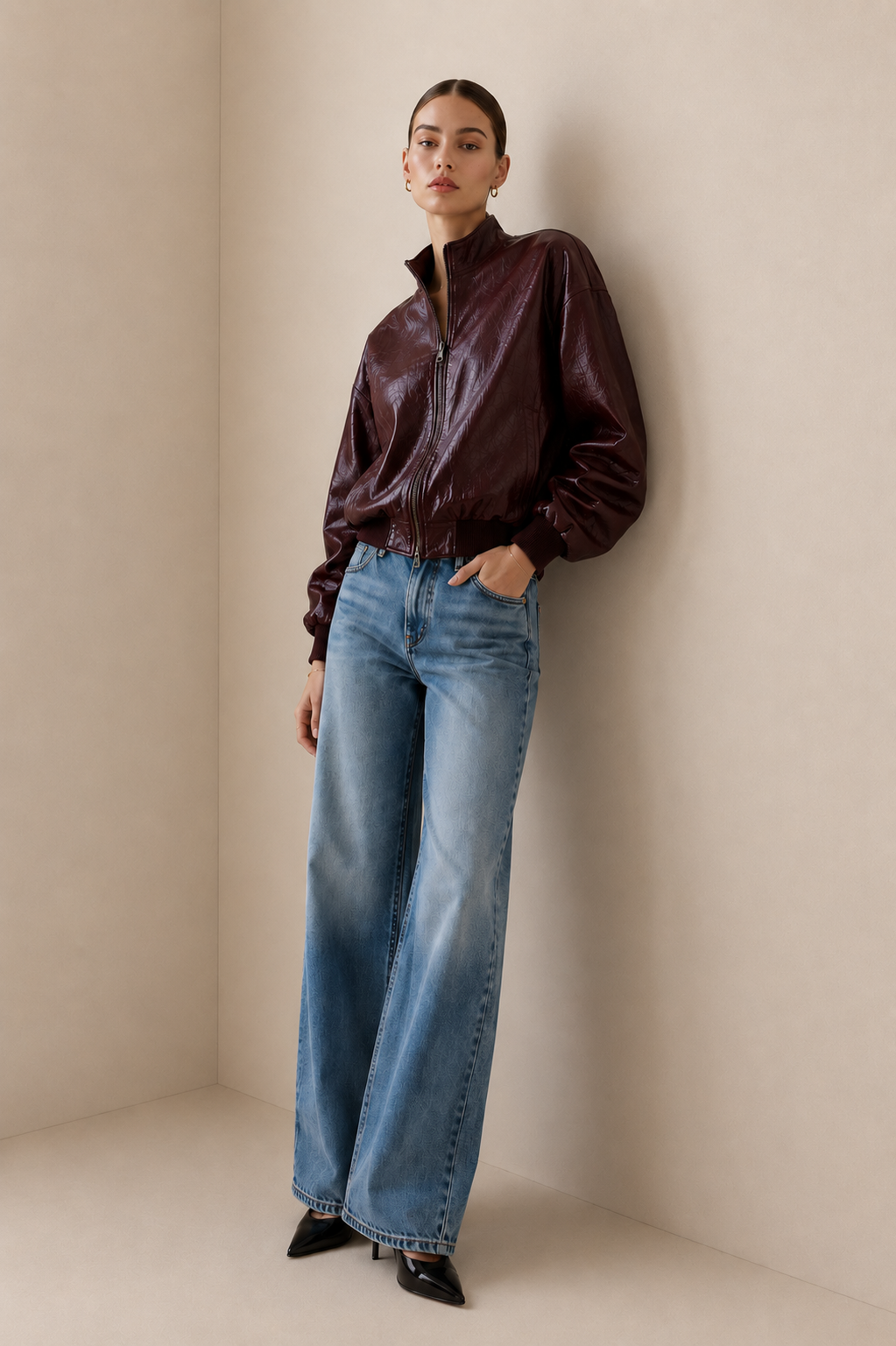 The Downtown Leather Bomber