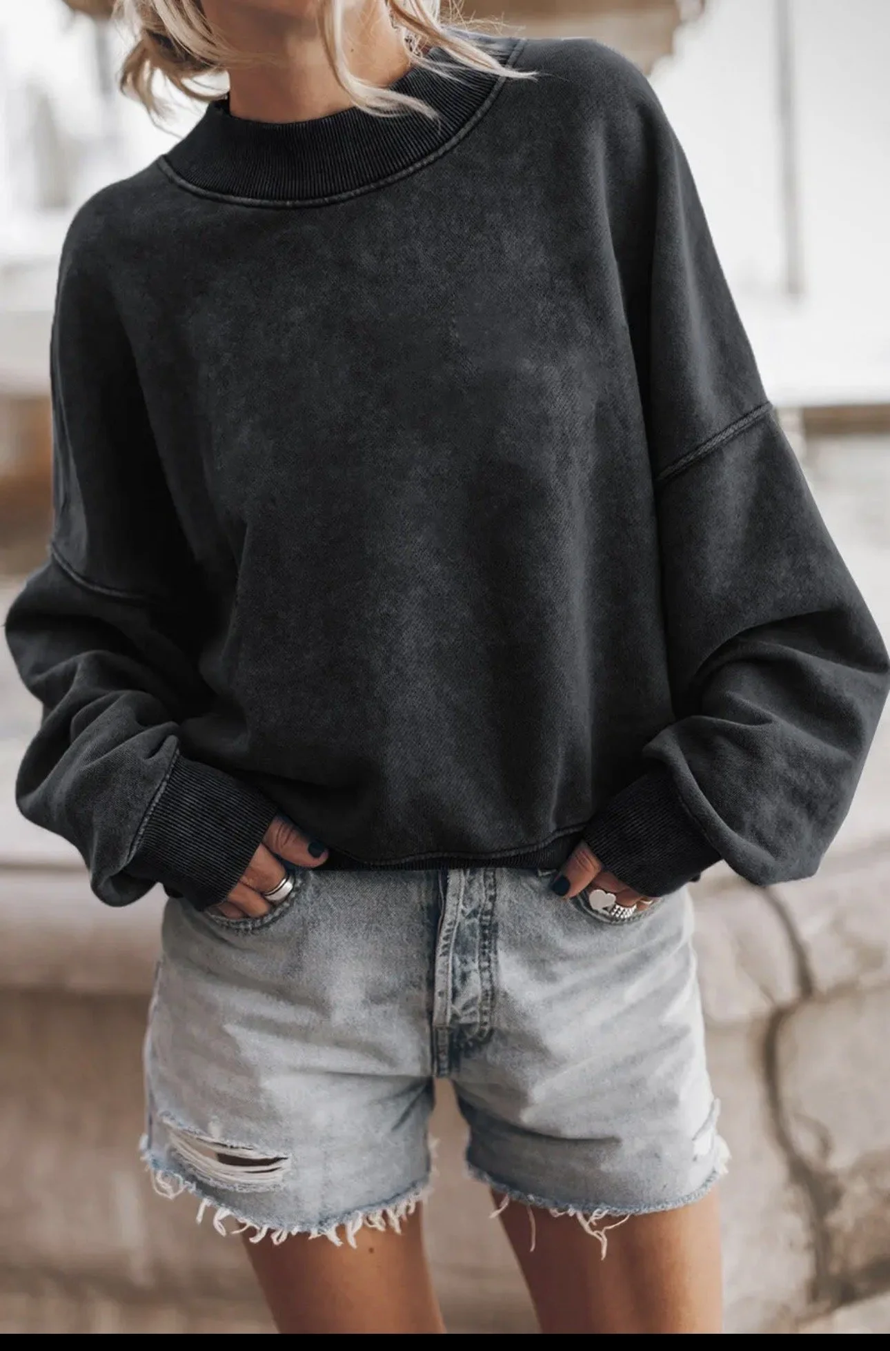 Crew Neck Pullover Sweatshirt