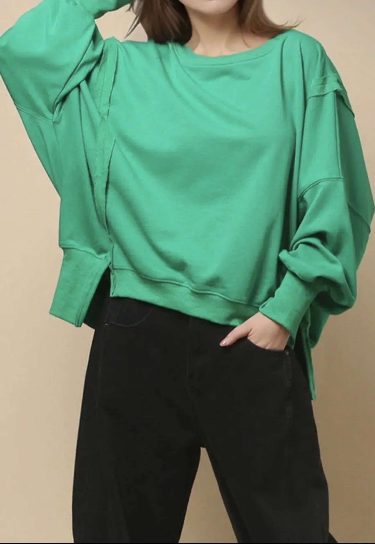 Irregular Slouchy Sweatshirt
