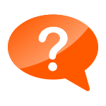 An orange question mark symbol.