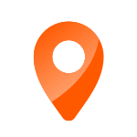 Orange location pin icon