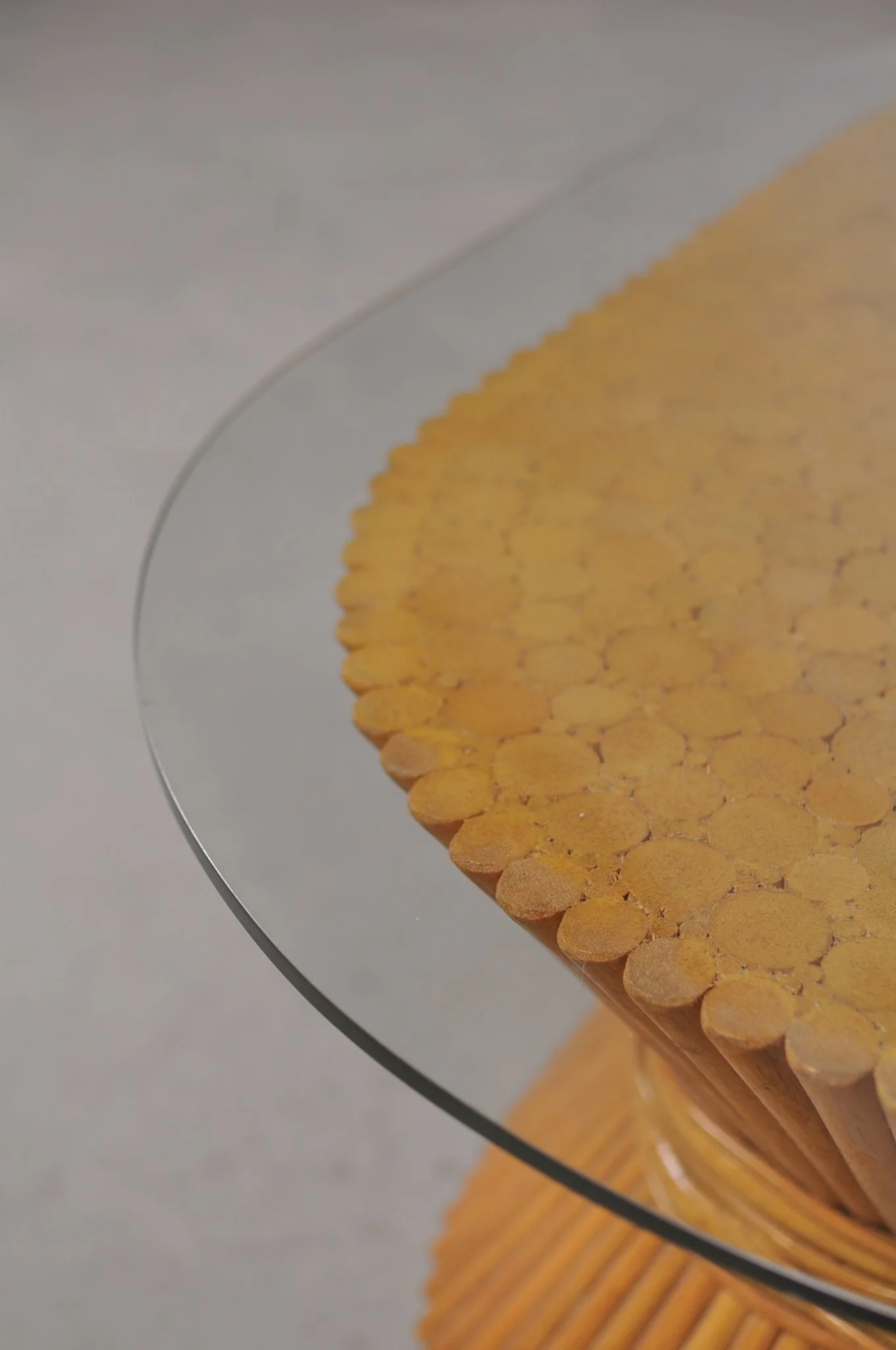 sheaf of wheat coffee table detail